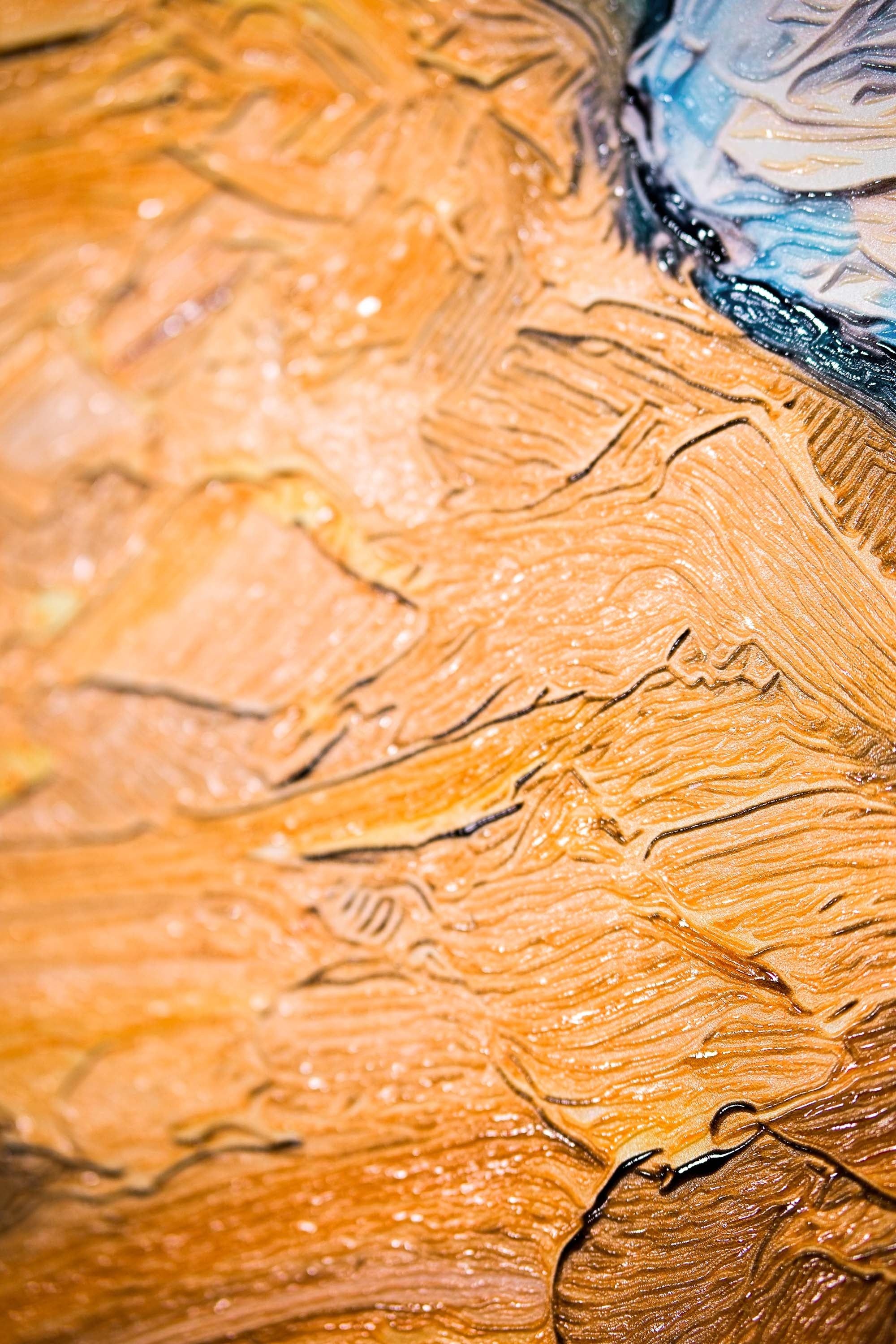 Azure Shoreline Radiance — 3D Haptic Embossed High-Gloss Luxury Wall Art - Image 7