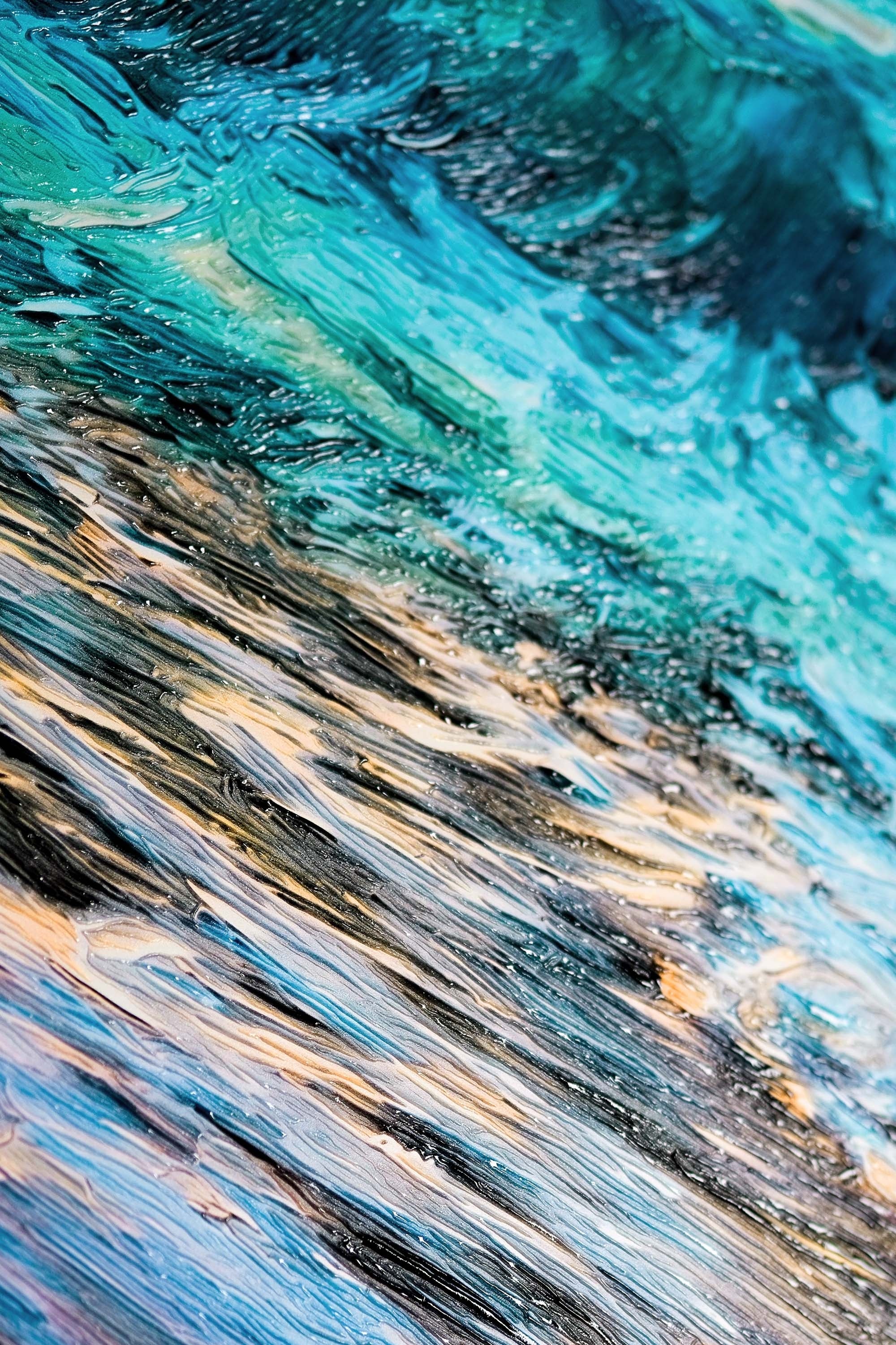 Azure Shoreline Radiance — 3D Haptic Embossed High-Gloss Luxury Wall Art - Image 9