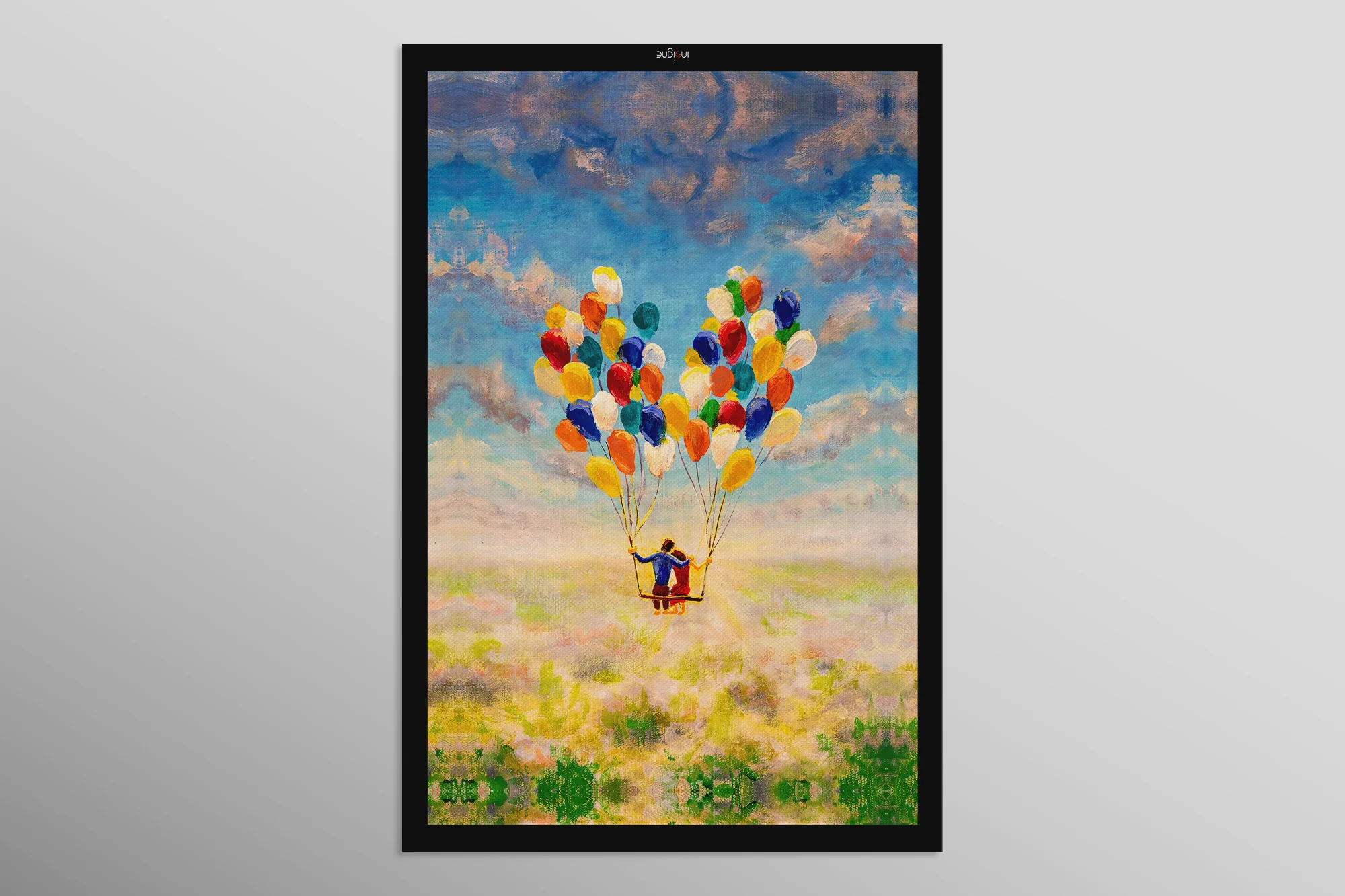 Balloon Heart Flight — 3D Haptic Embossed High-Gloss Luxury Wall Art - Image 9