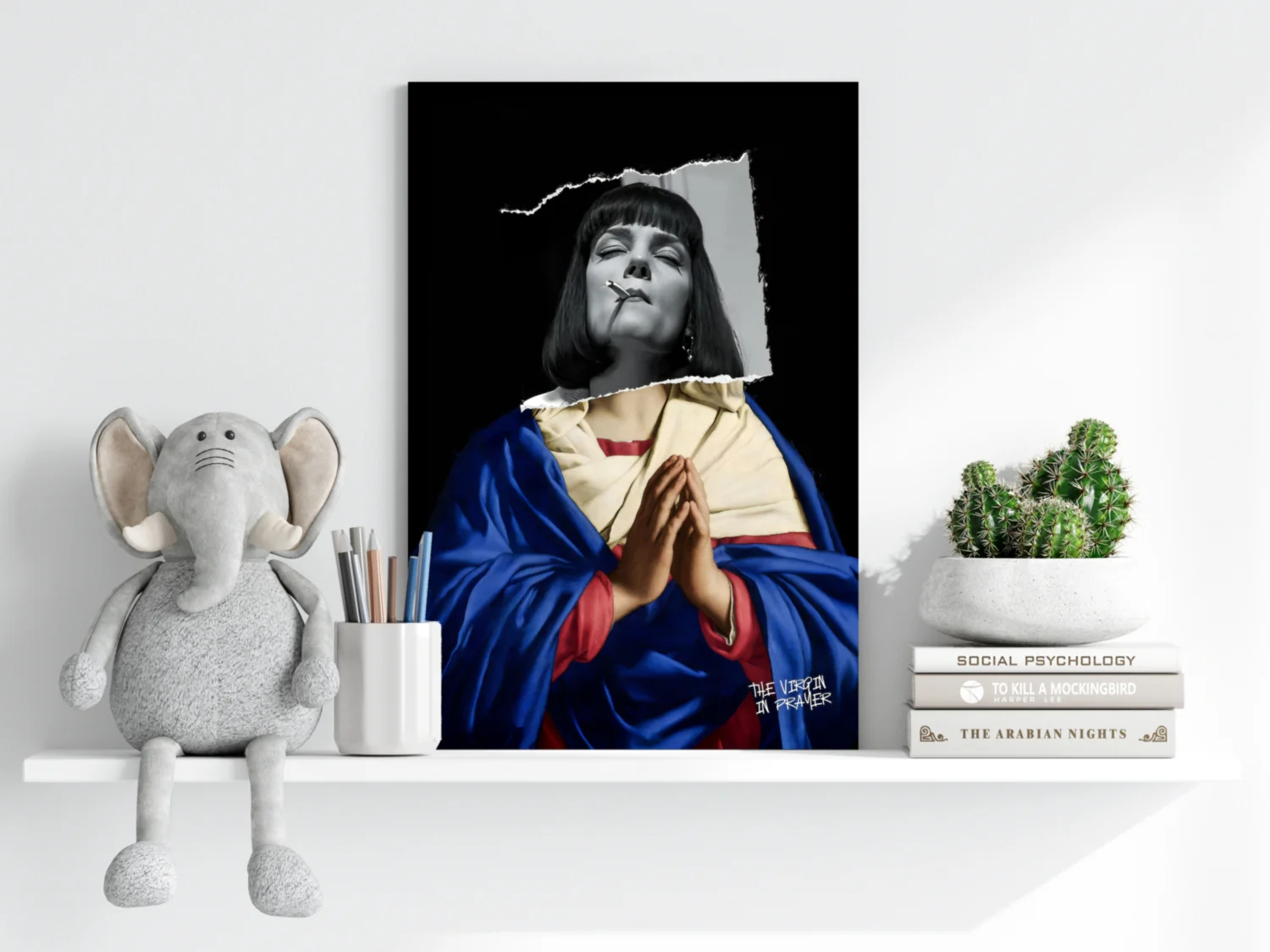 The Virgin Prayer Aluminum Print - Image 6