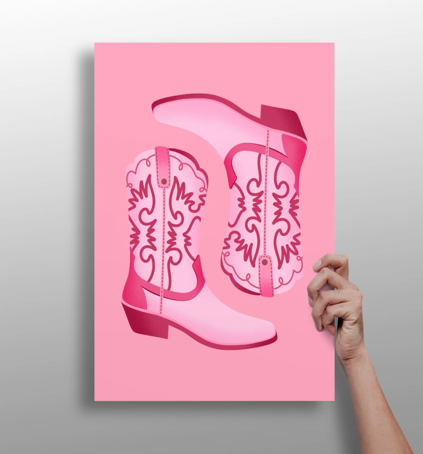 Pinky Boots Aluminum Print
