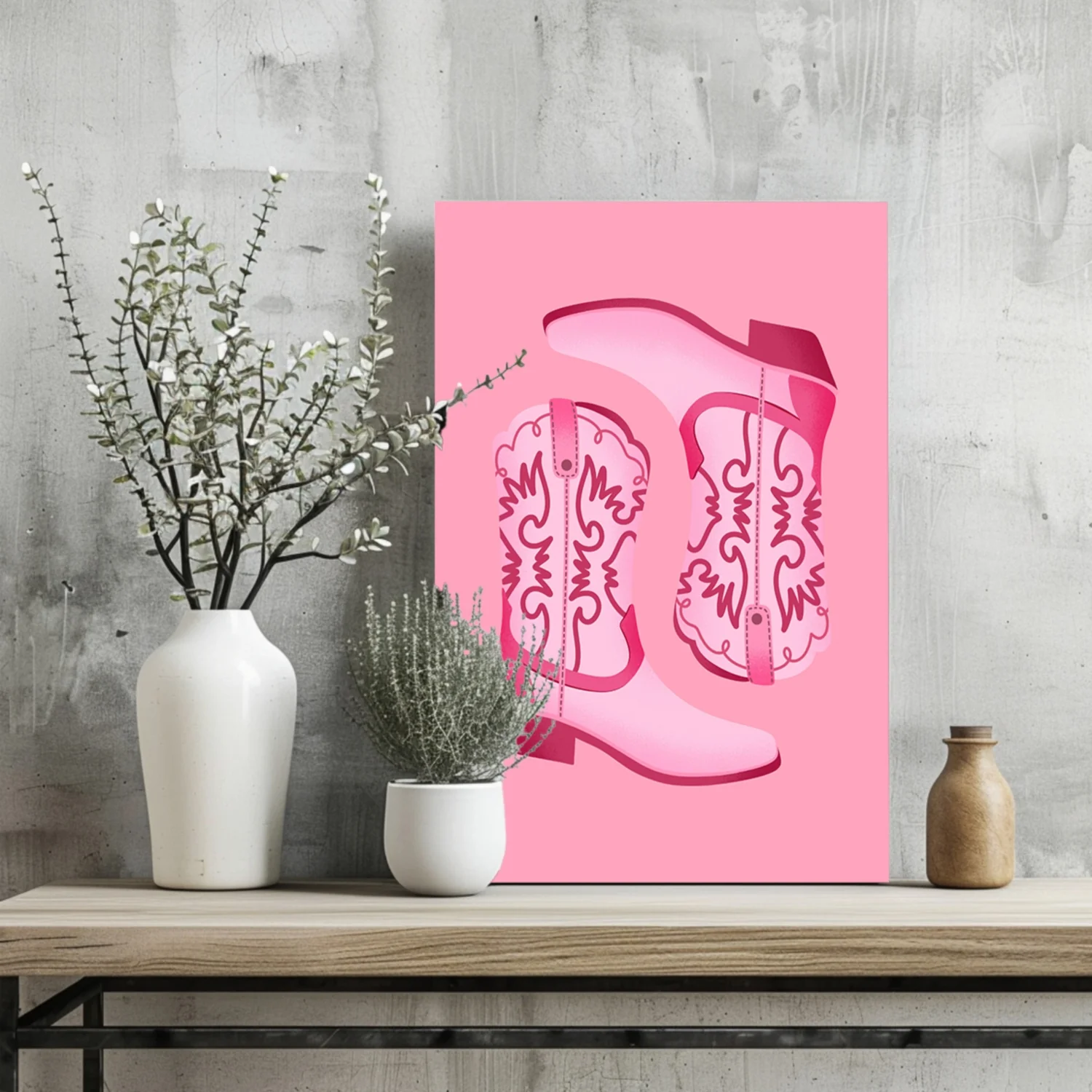 Pinky Boots Aluminum Print - Image 2