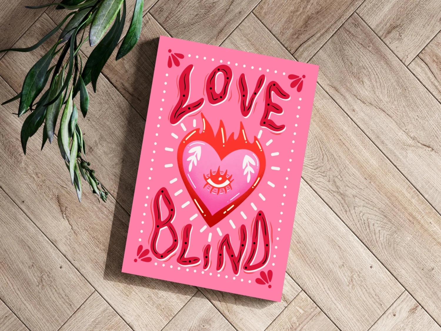 Love Blind Aluminum Print - Image 3