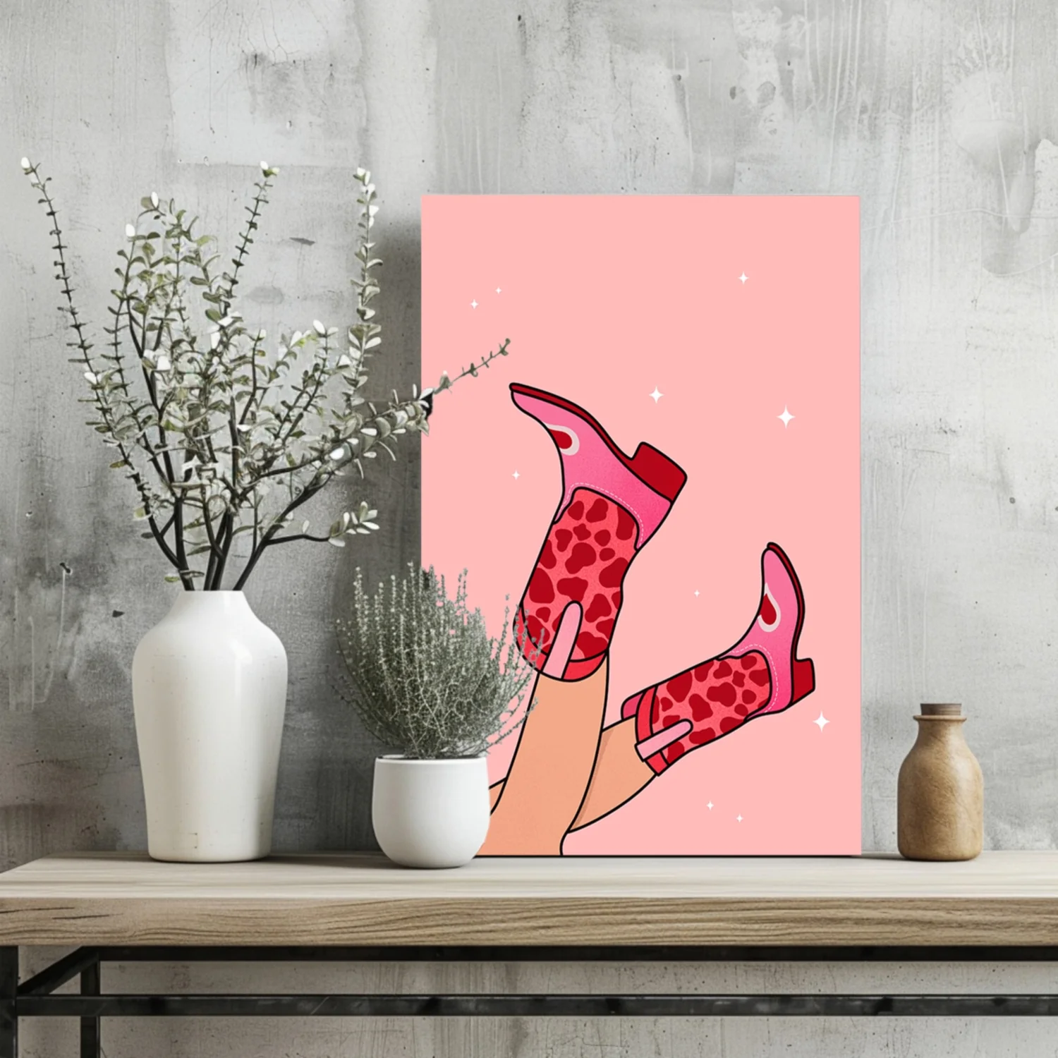 Lady Boots Aluminum Print - Image 2