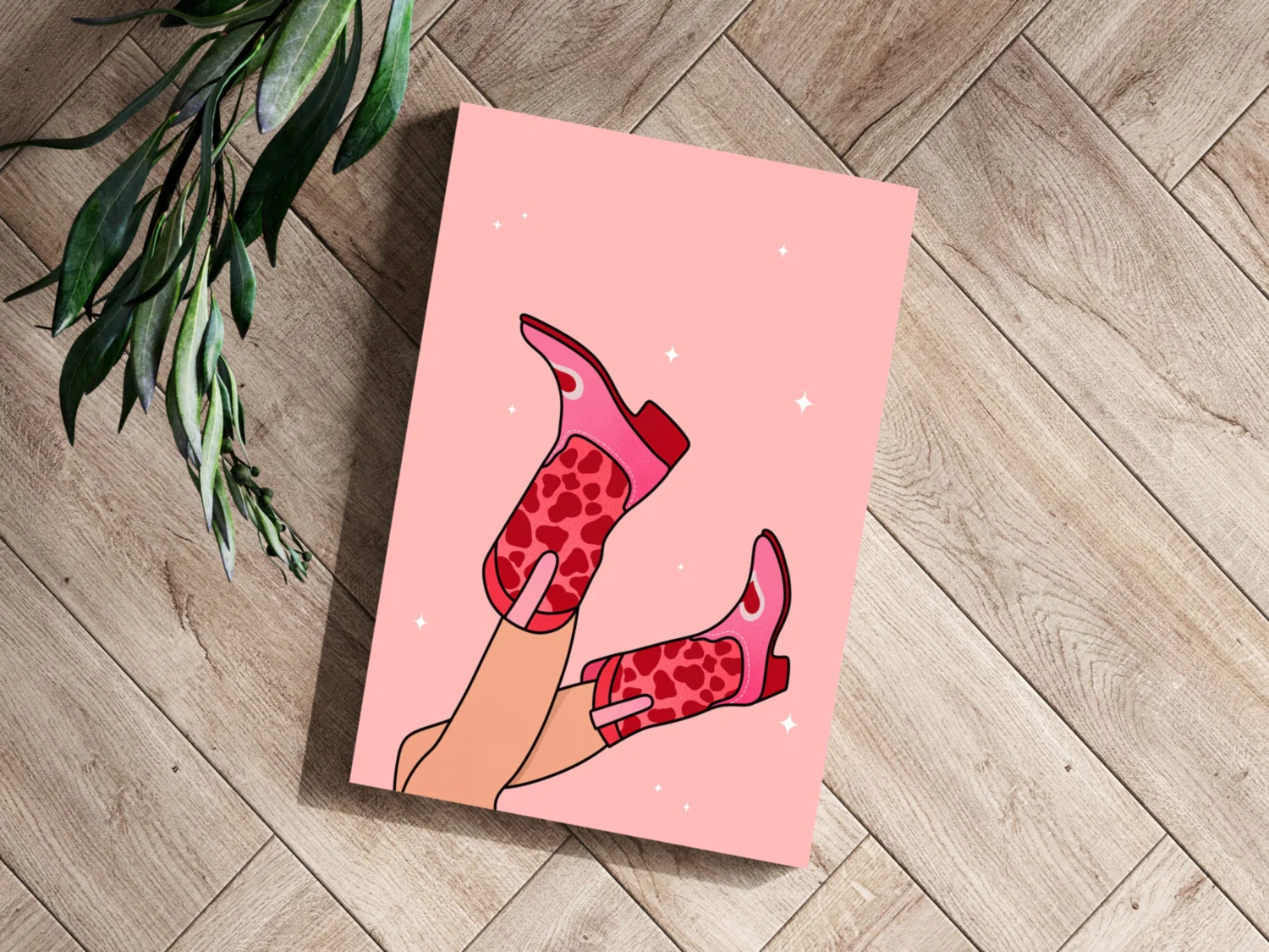 Lady Boots Aluminum Print - Image 3