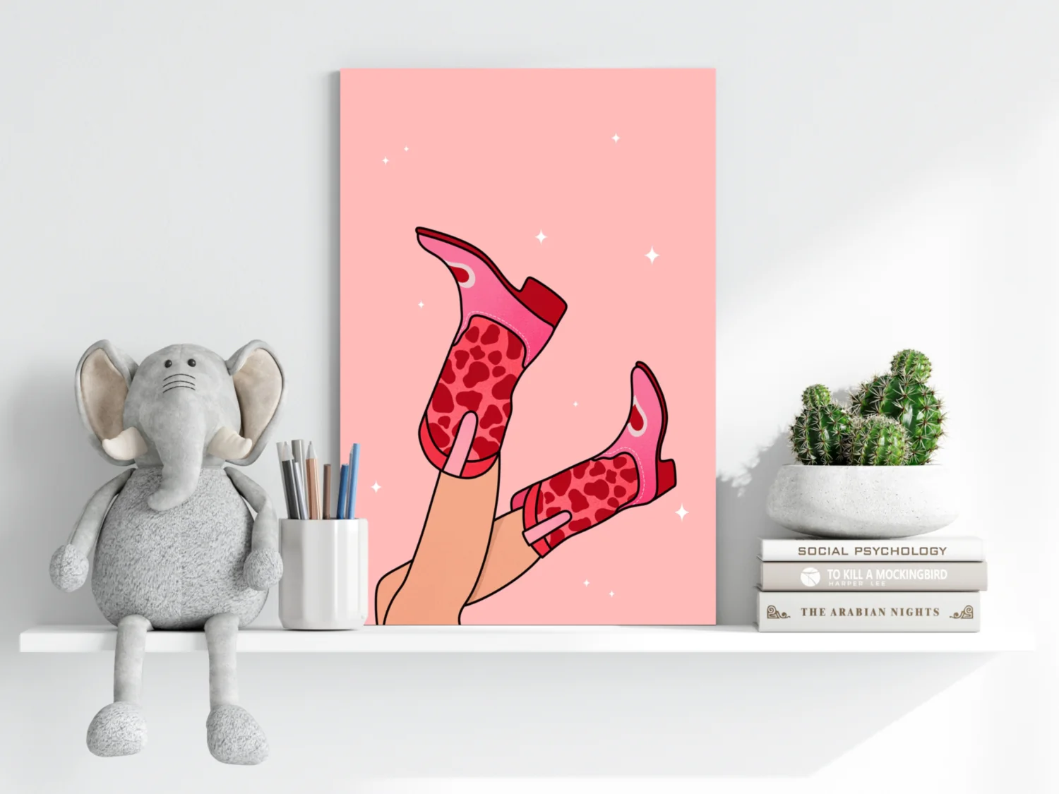 Lady Boots Aluminum Print - Image 6