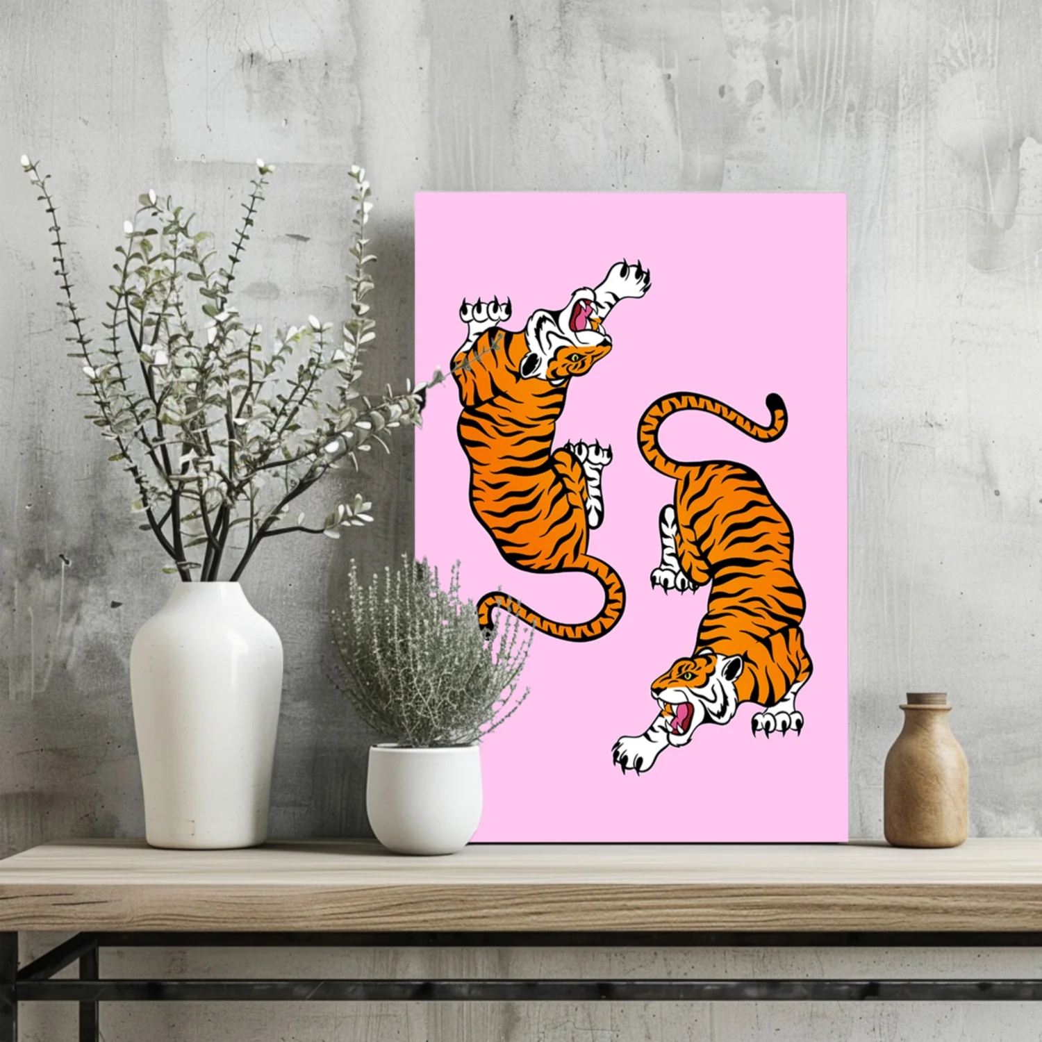 Tiger Couple Aluminum Print - Image 2
