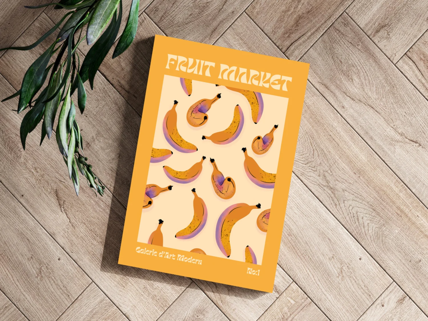 Modern Art Gallery Bananas Aluminum Print - Image 3