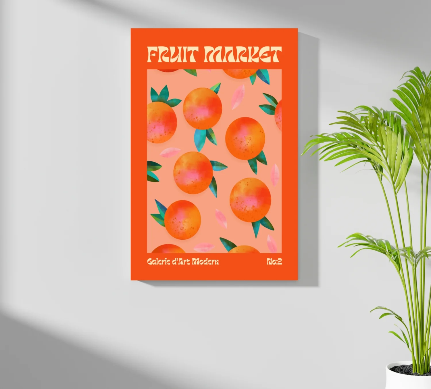 Modern Art Gallery Oranges Aluminum Print - Image 7