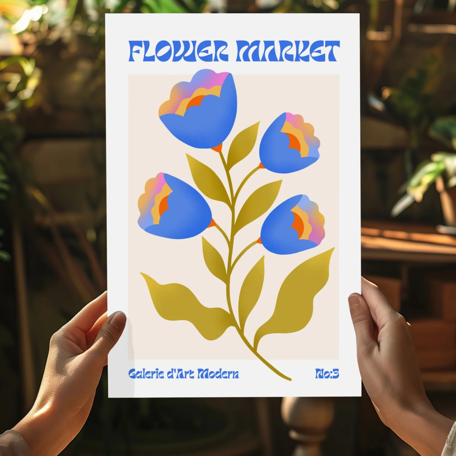 Modern Art Gallery Flower Aluminum Print - Image 5