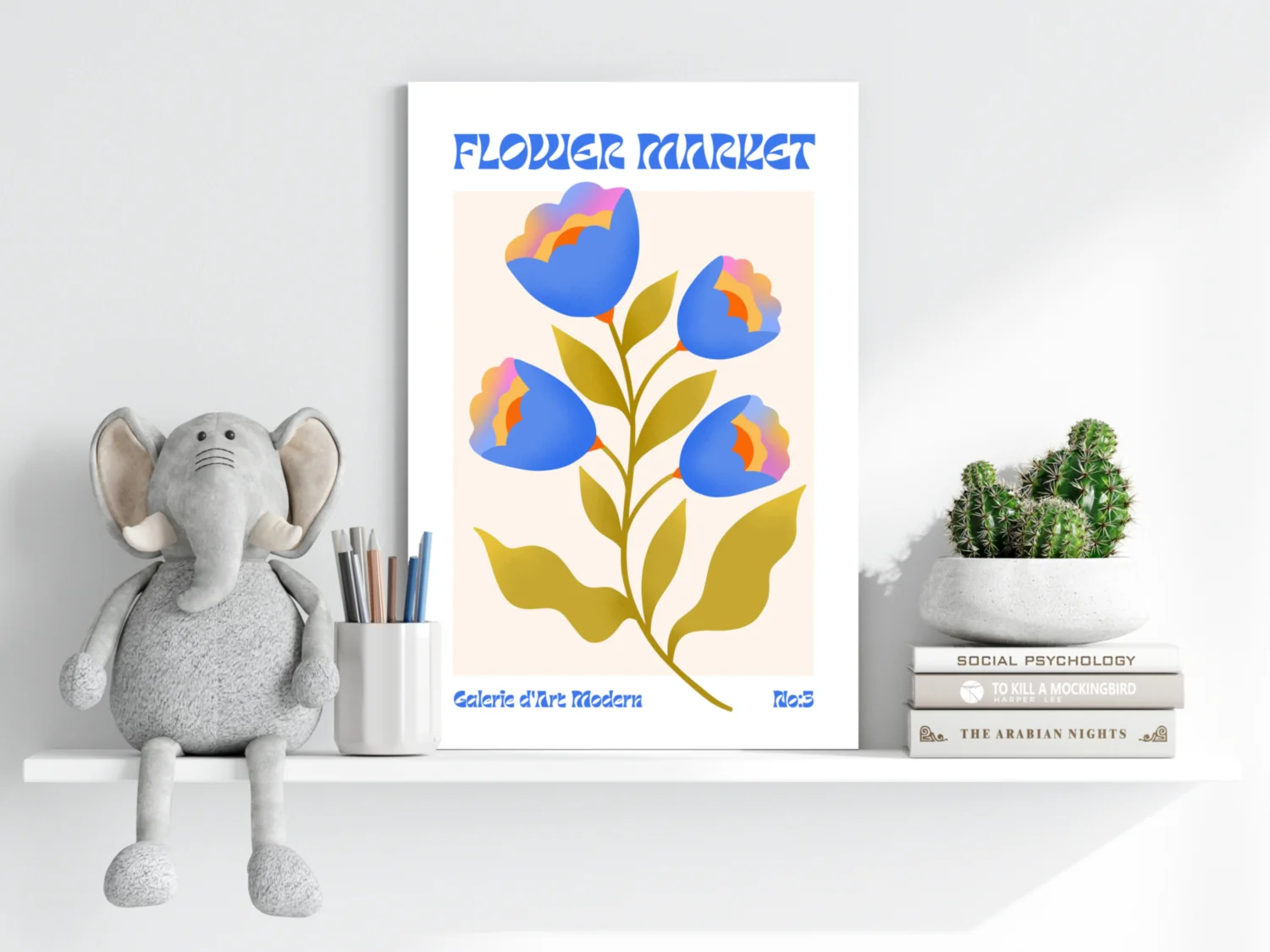 Modern Art Gallery Flower Aluminum Print - Image 6