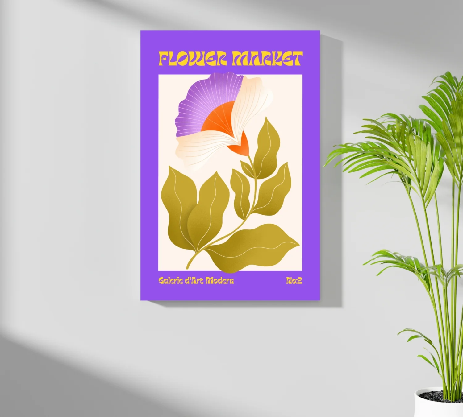 Modern Art Gallery Flower Aluminum Print - Image 7