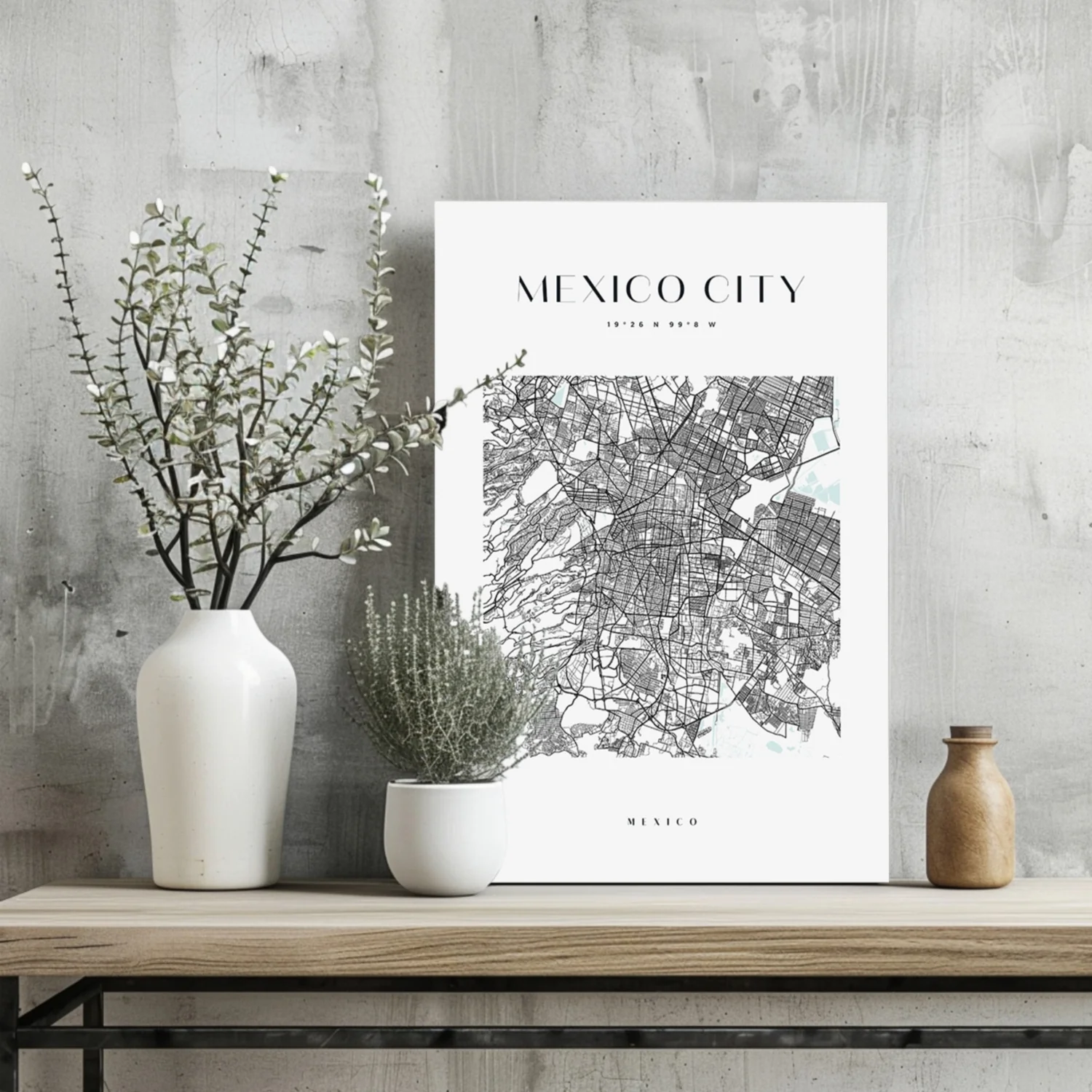 Mexico City V3 Aluminum Print - Image 2