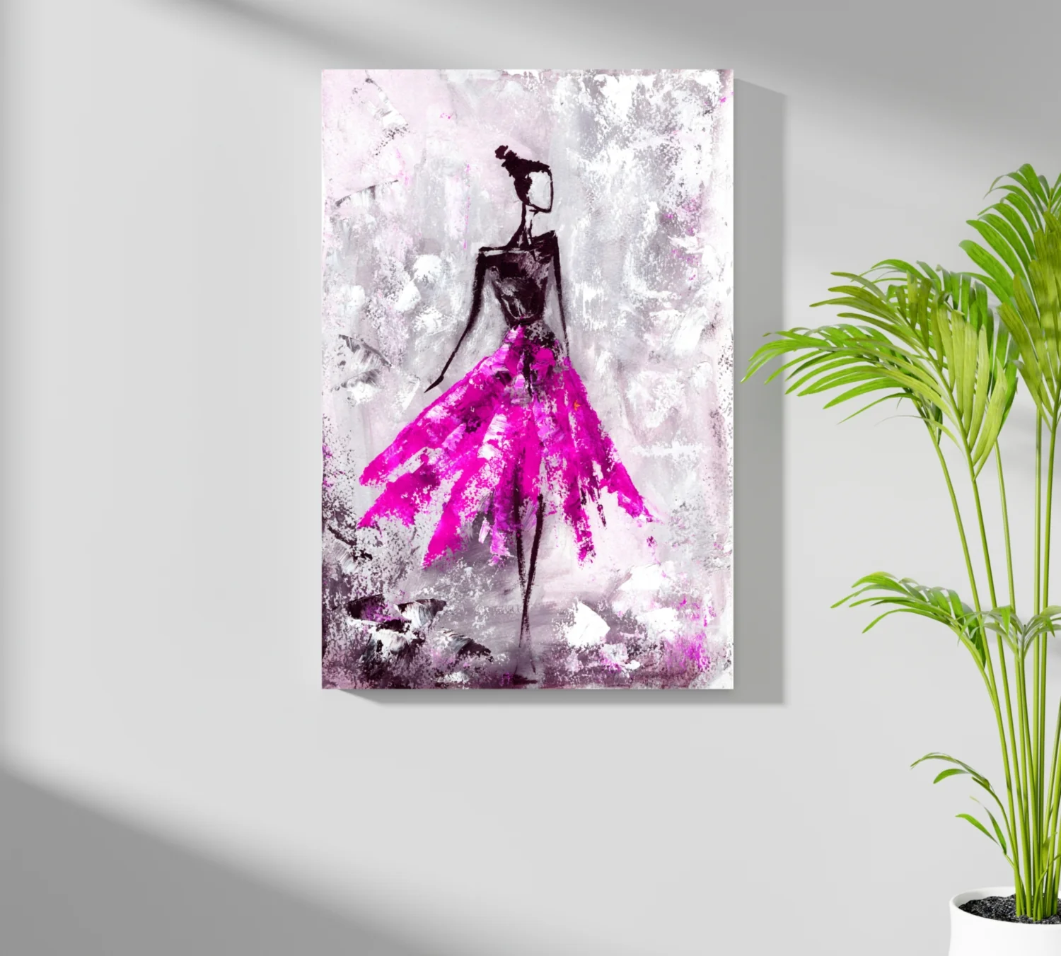 Lady in Pink Dress Aluminum Print - Image 7