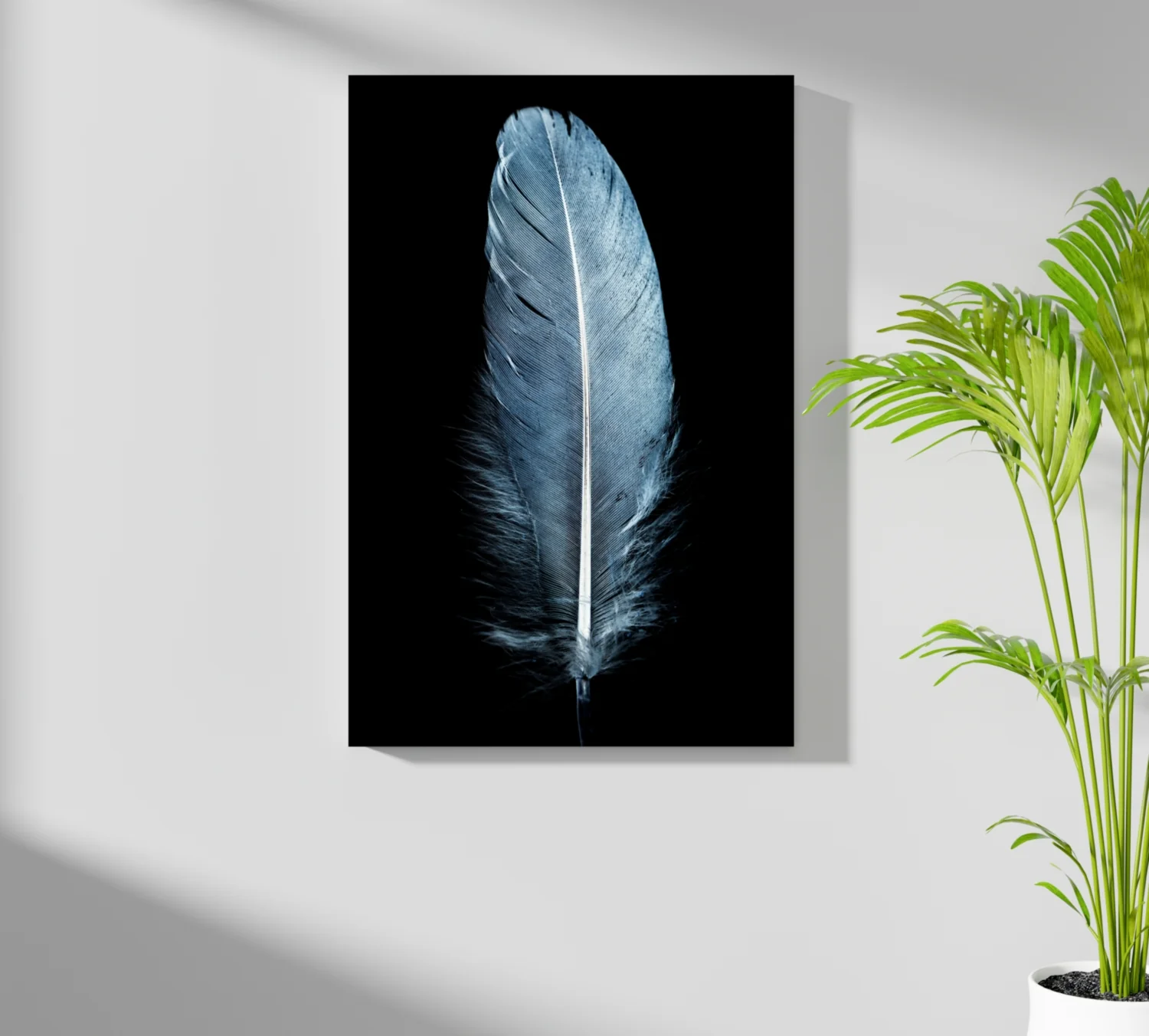 Blue Feather Aluminum Print - Image 7