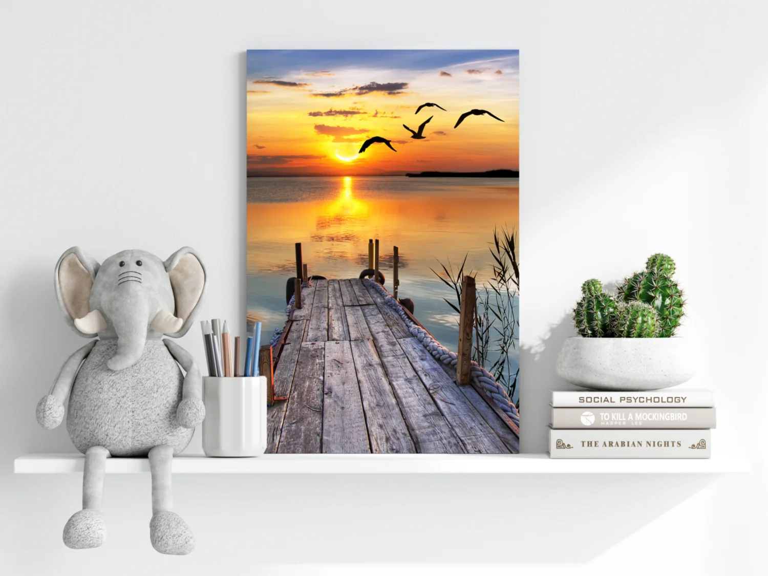 Sunset Lake View Aluminum Print - Image 6