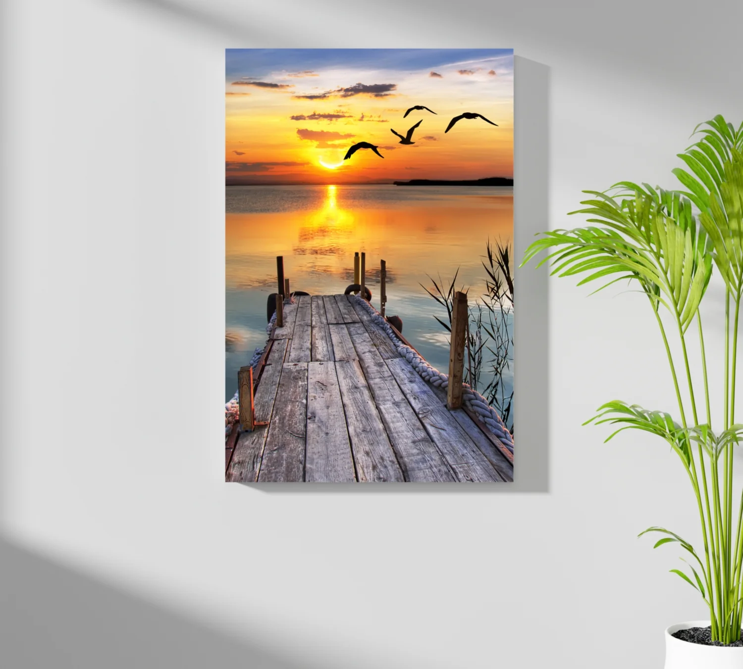 Sunset Lake View Aluminum Print - Image 7