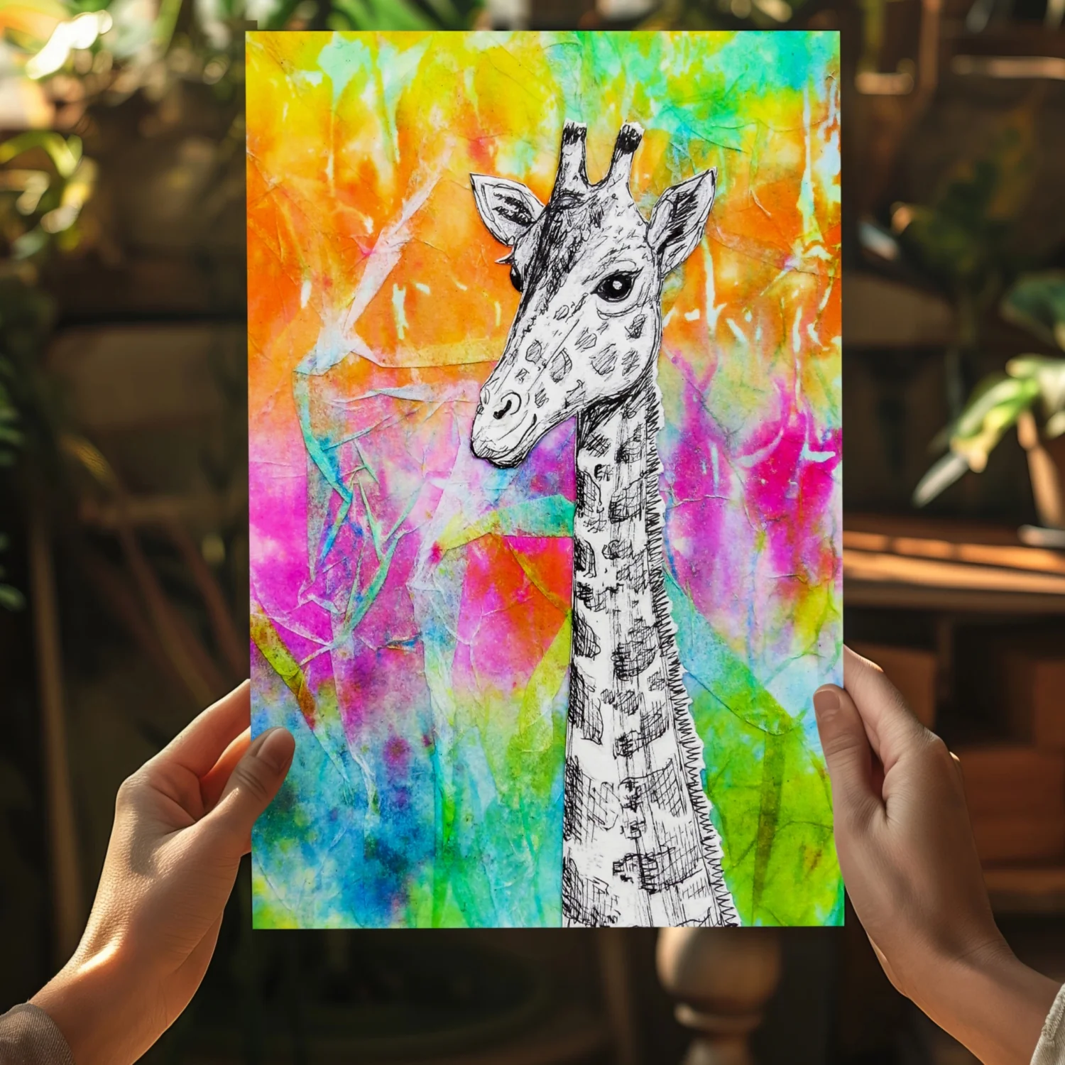Giraffe Aluminum Print - Image 5