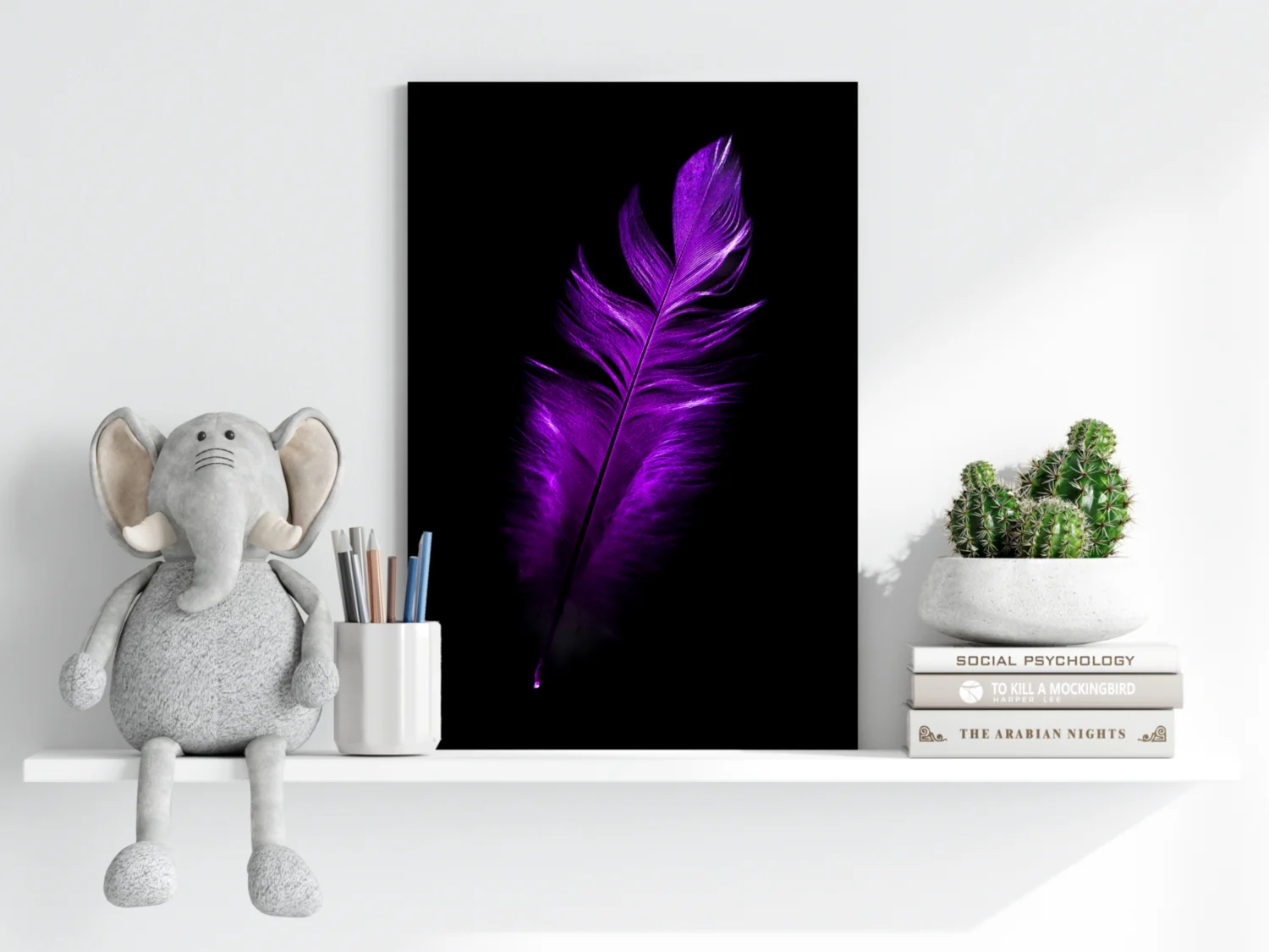 Purple Feather Aluminum Print - Image 6