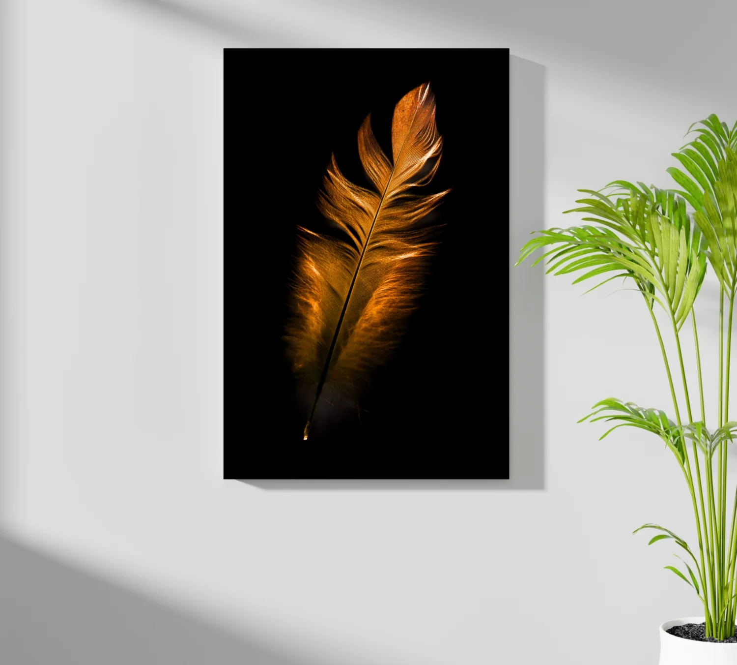 Bronze Feather Aluminum Print - Image 7