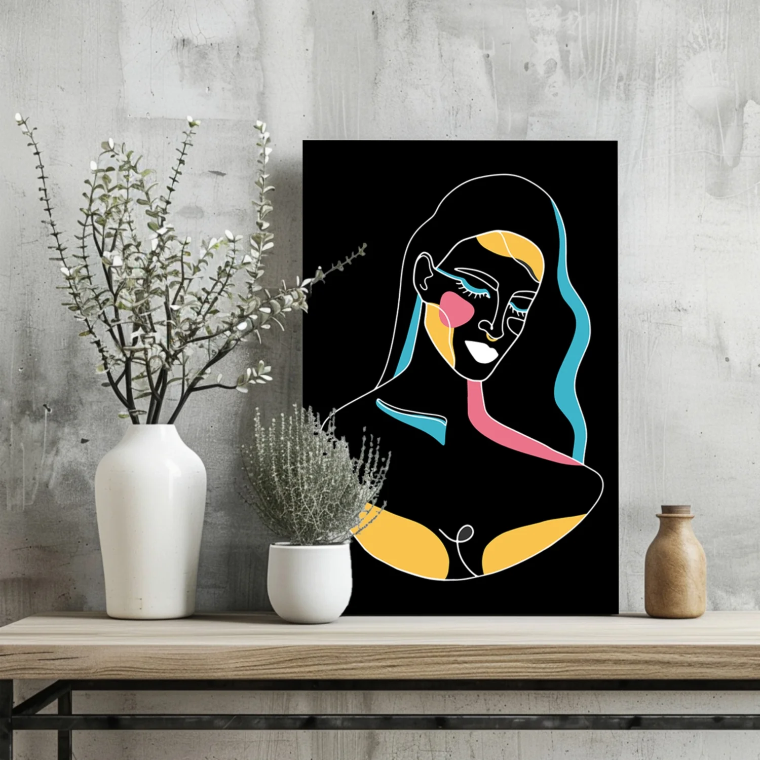 Line Art V1 Aluminum Print - Image 2