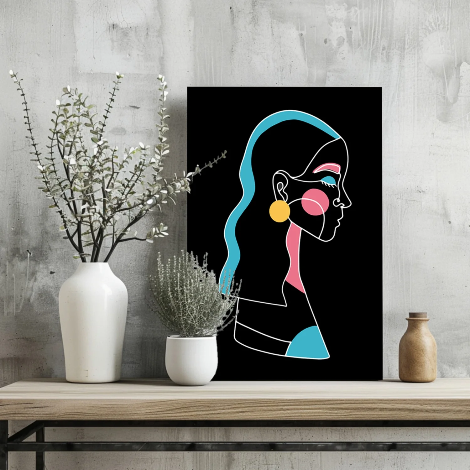 Line Art V2 Aluminum Print - Image 2