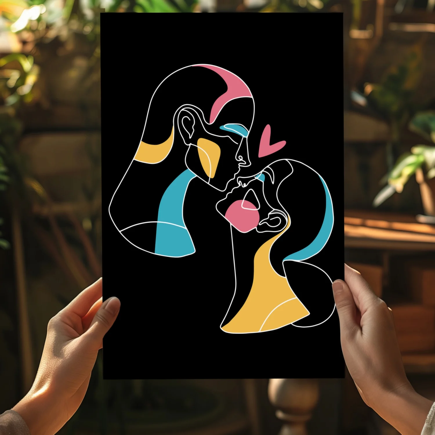 Line Art V6 Aluminum Print - Image 5
