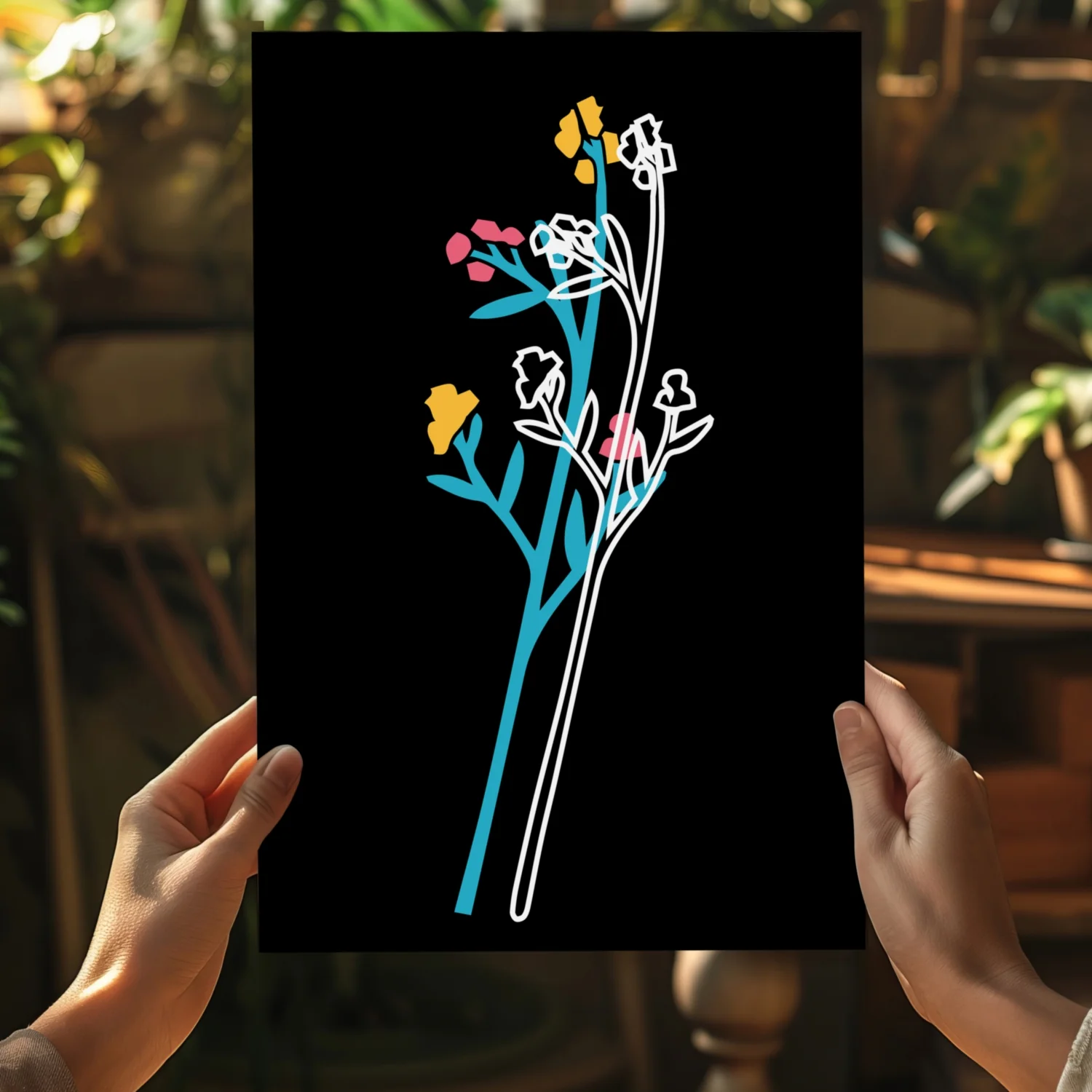 Line Art V7 Aluminum Print - Image 5