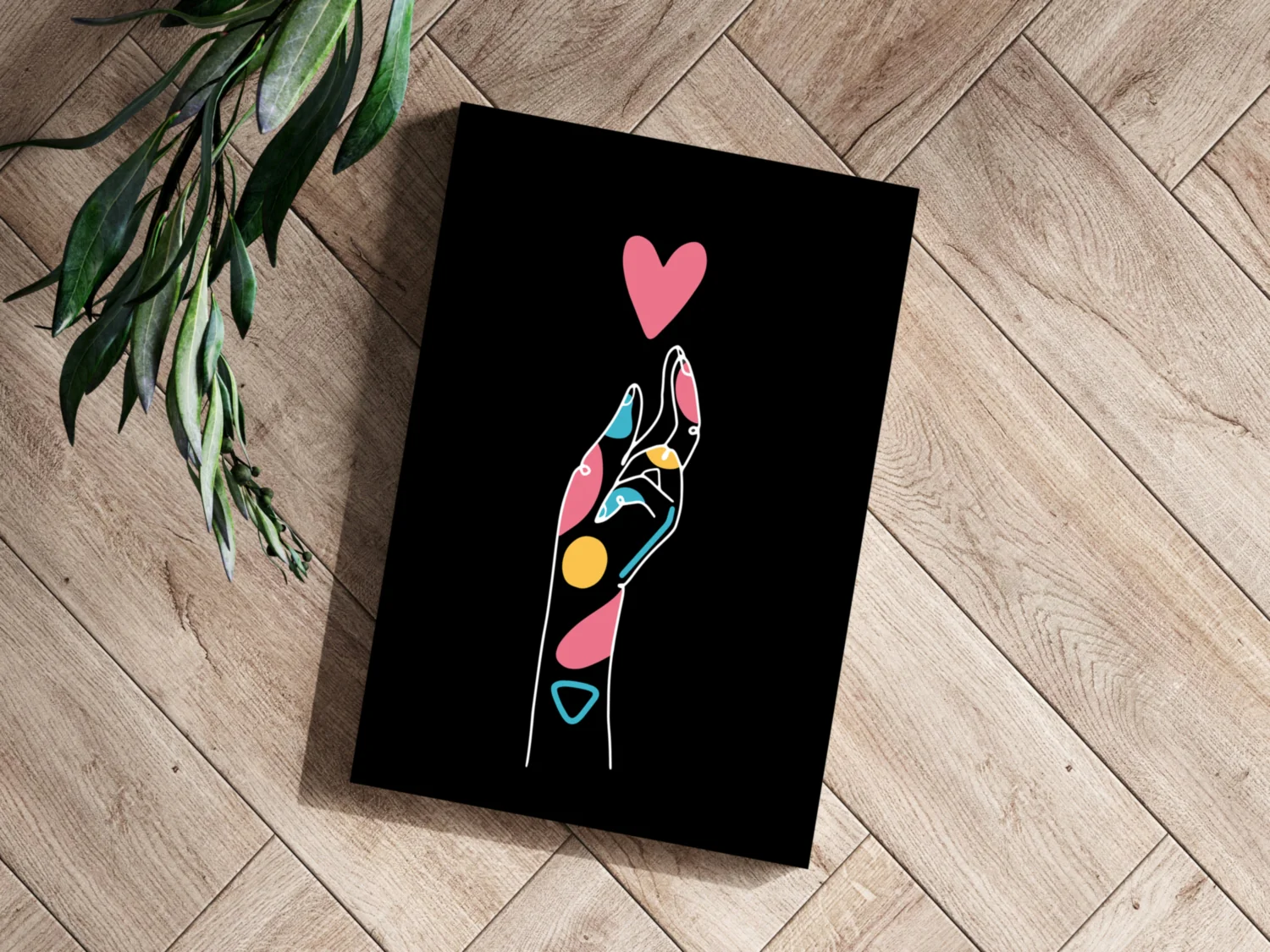 Line Art V8 Aluminum Print - Image 3