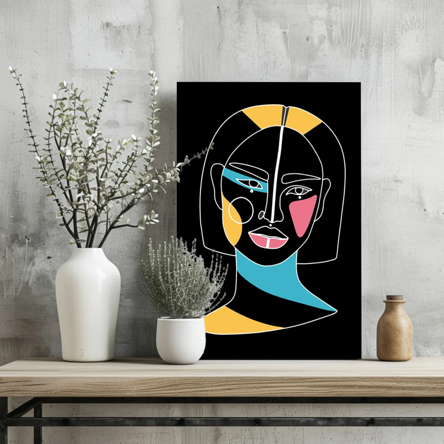 Line Art V10 Aluminum Print - Image 2