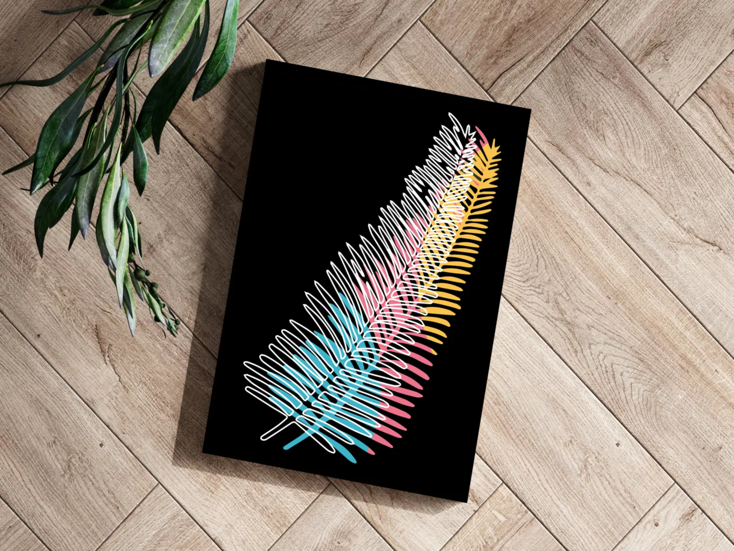 Line Art V14 Aluminum Print - Image 3