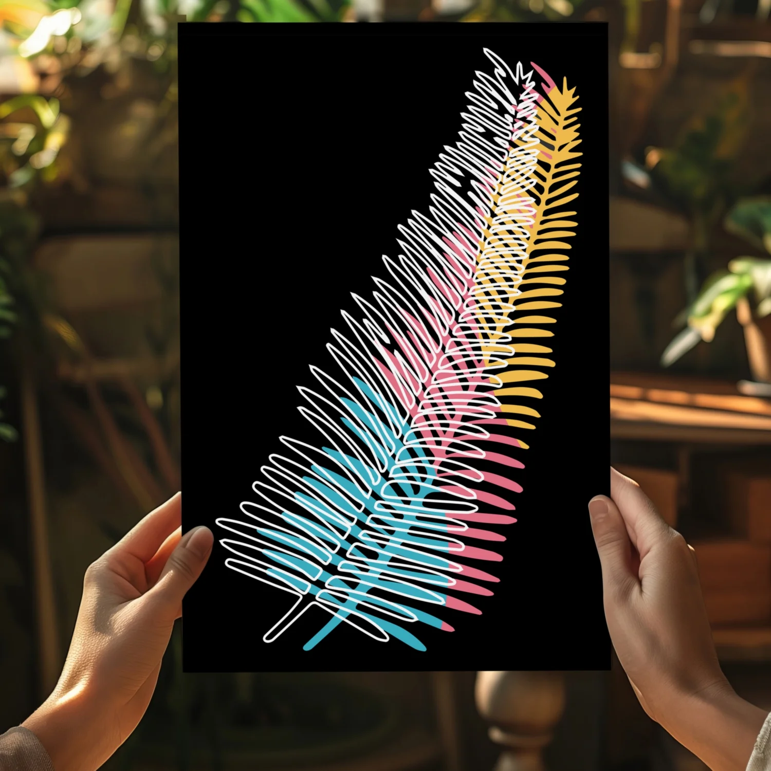 Line Art V14 Aluminum Print - Image 5