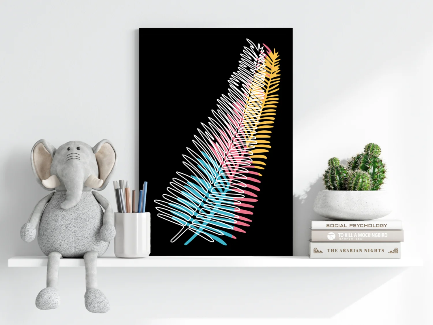 Line Art V14 Aluminum Print - Image 6
