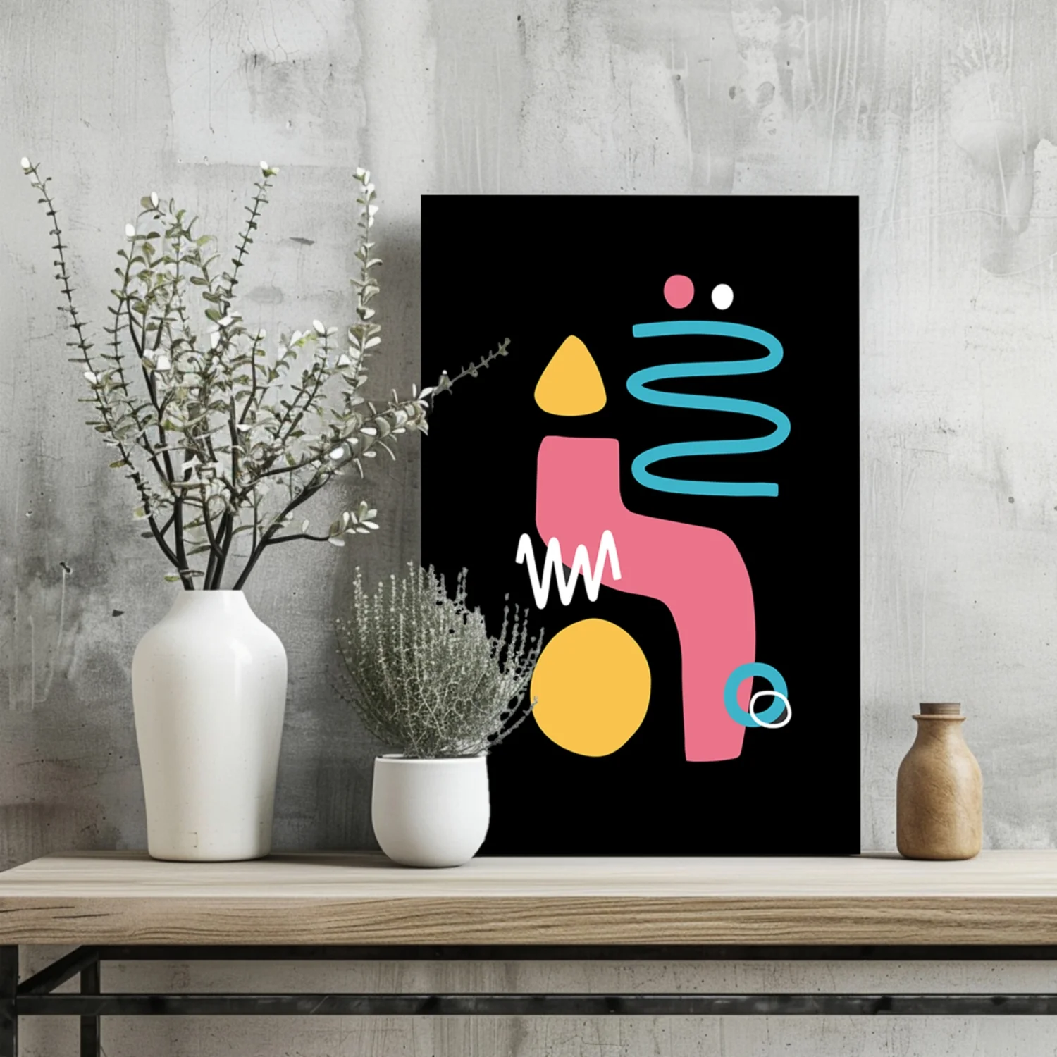 Line Art V15 Aluminum Print - Image 2