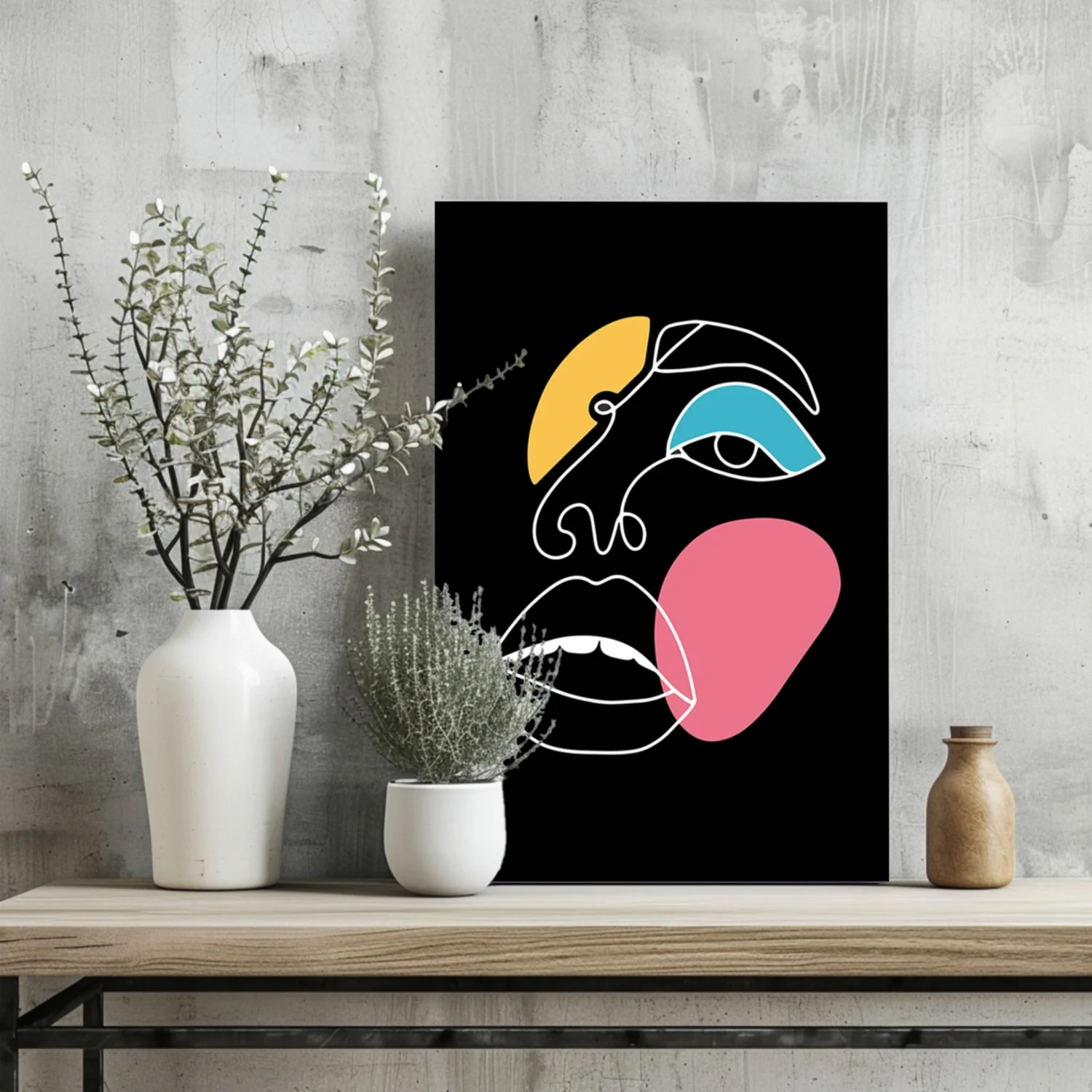 Line Art V16 Aluminum Print - Image 2