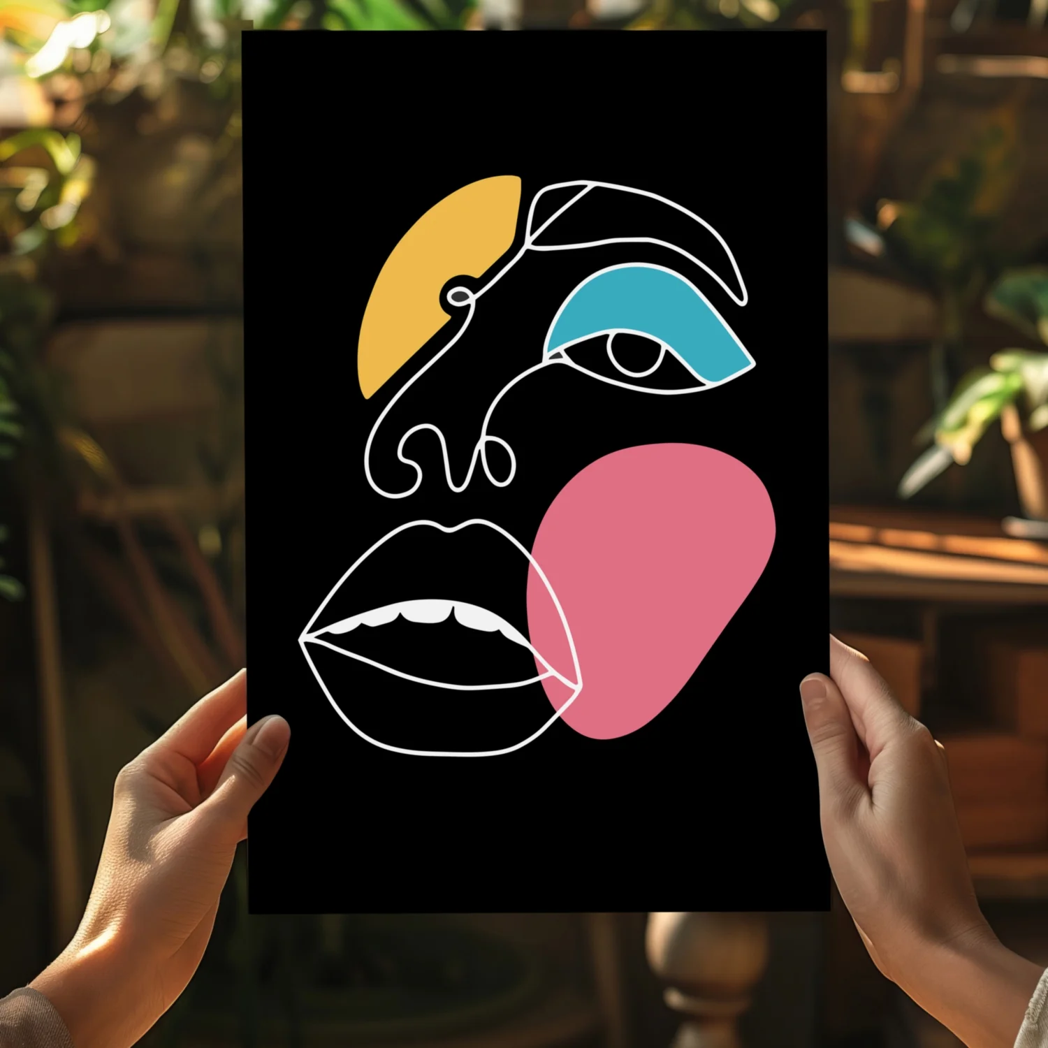 Line Art V16 Aluminum Print - Image 5