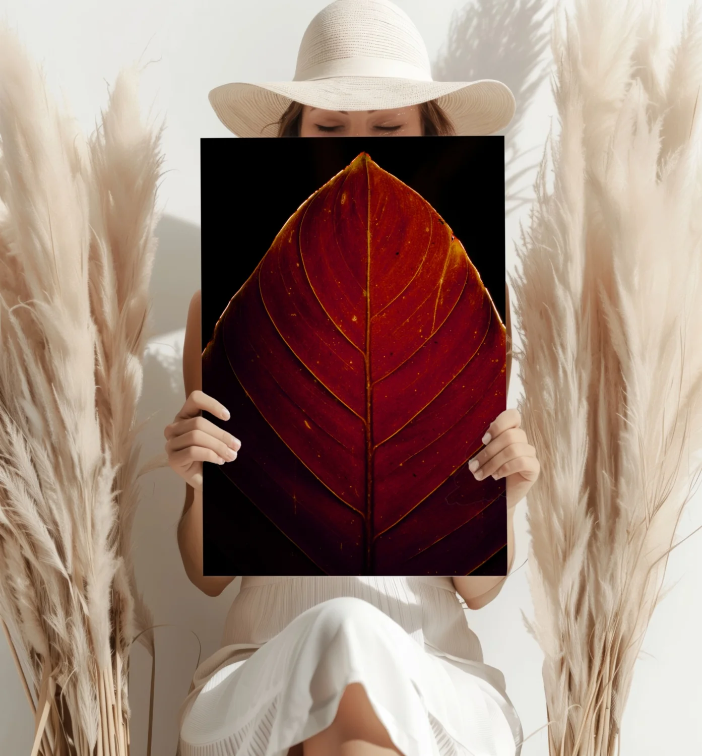 Red Leaf Aluminum Print - Image 4
