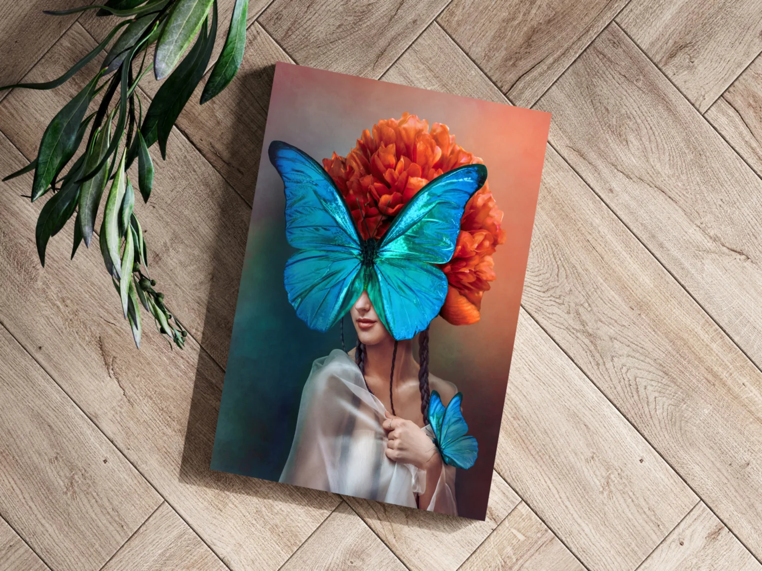 Butterfly Woman Aluminum Print - Image 3