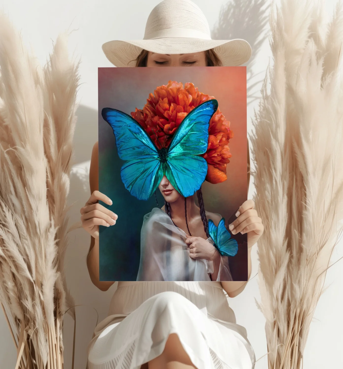 Butterfly Woman Aluminum Print - Image 4