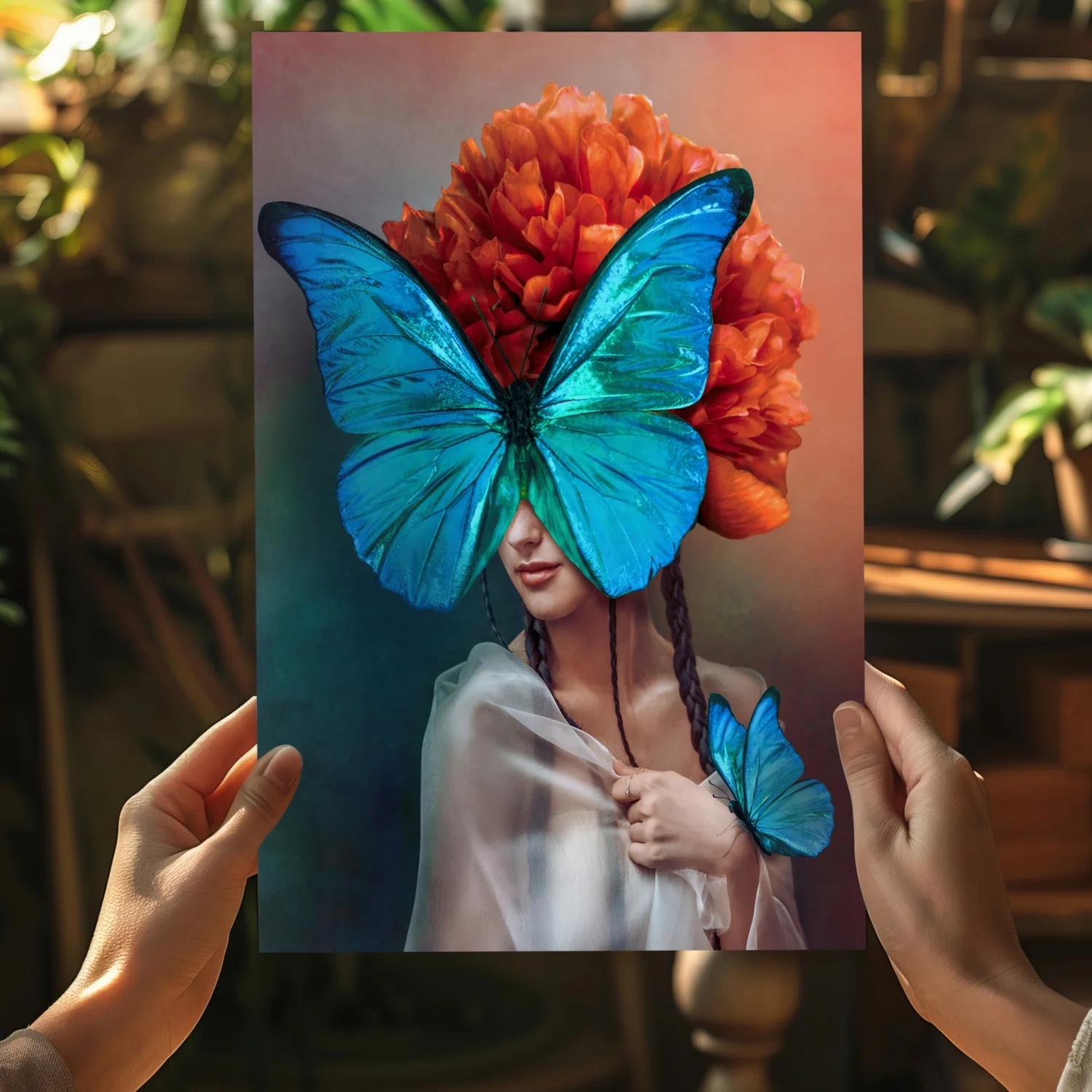 Butterfly Woman Aluminum Print - Image 5