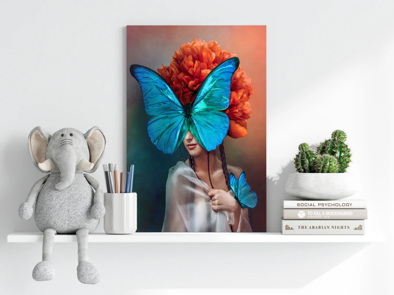 Butterfly Woman Aluminum Print - Image 6