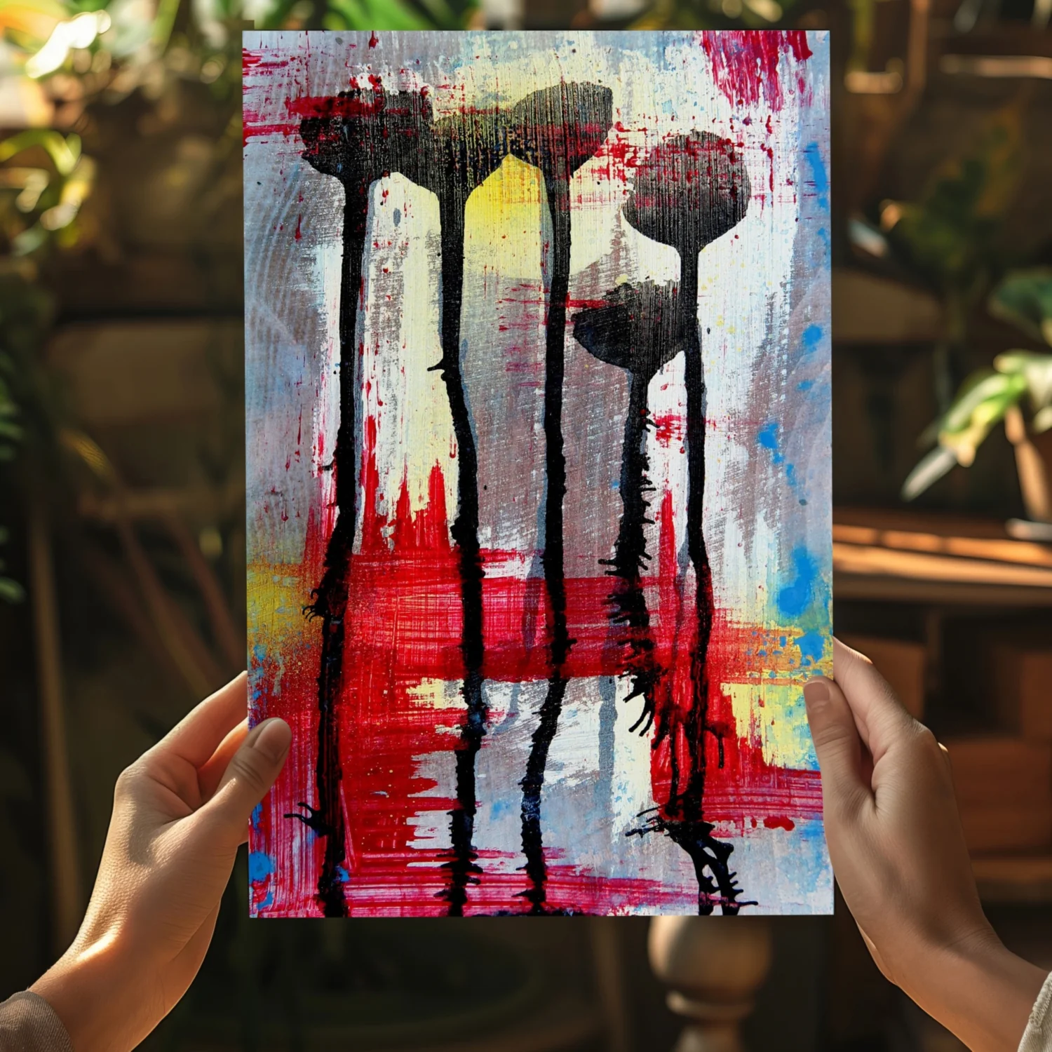 Abstract Flowers Aluminum Print - Image 5