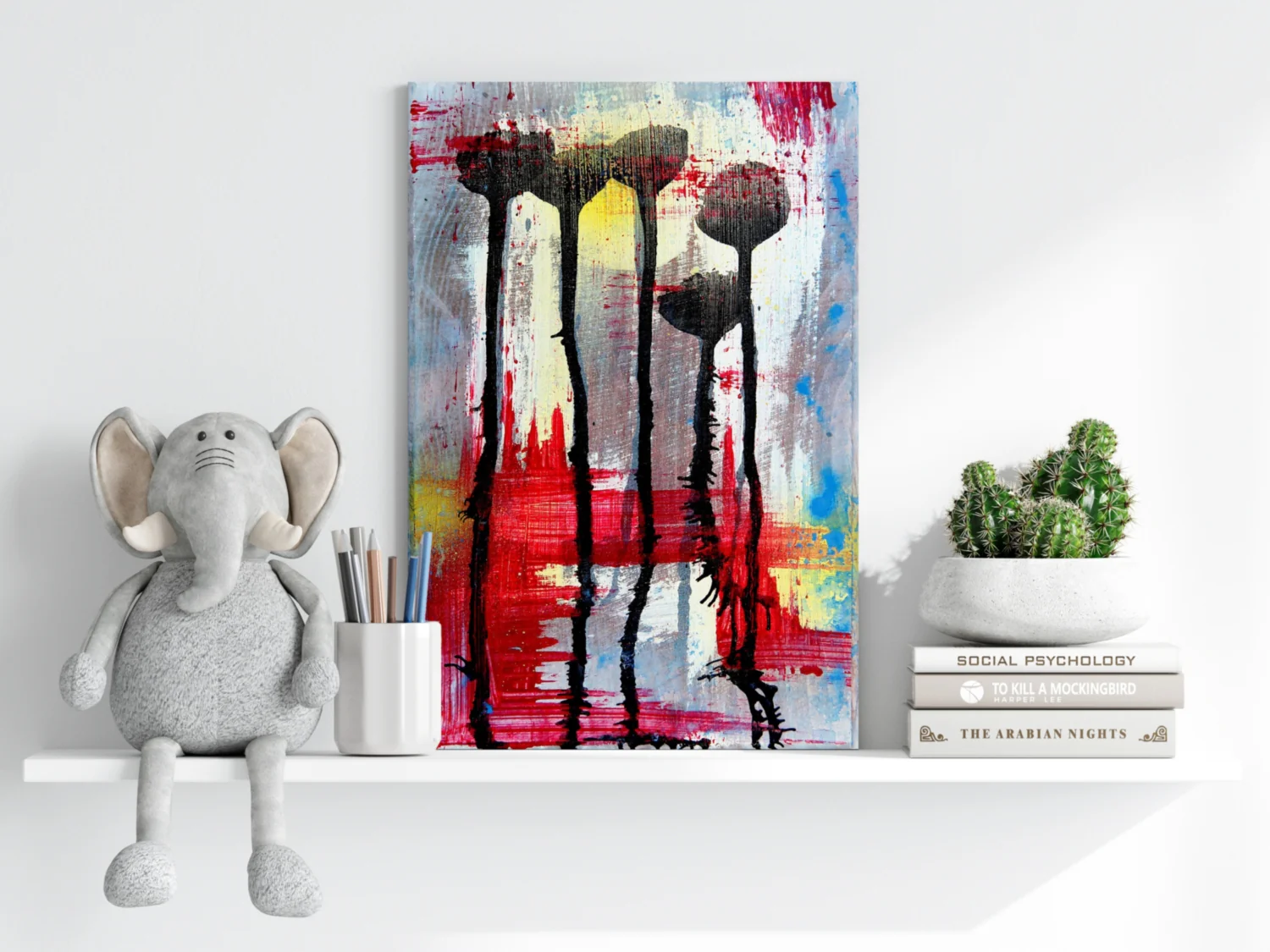 Abstract Flowers Aluminum Print - Image 6