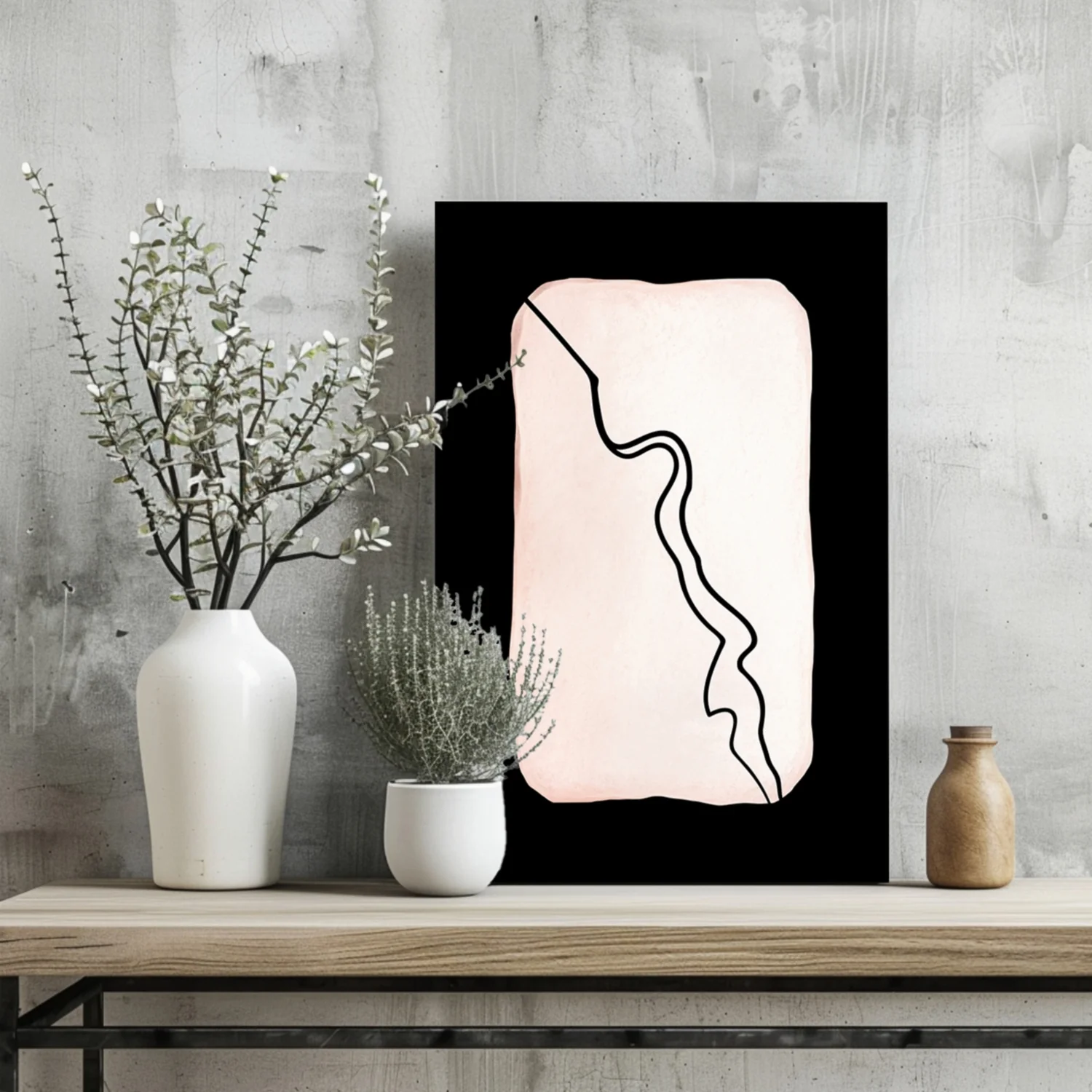 Line Art Shapes V7 Aluminum Print - Image 2