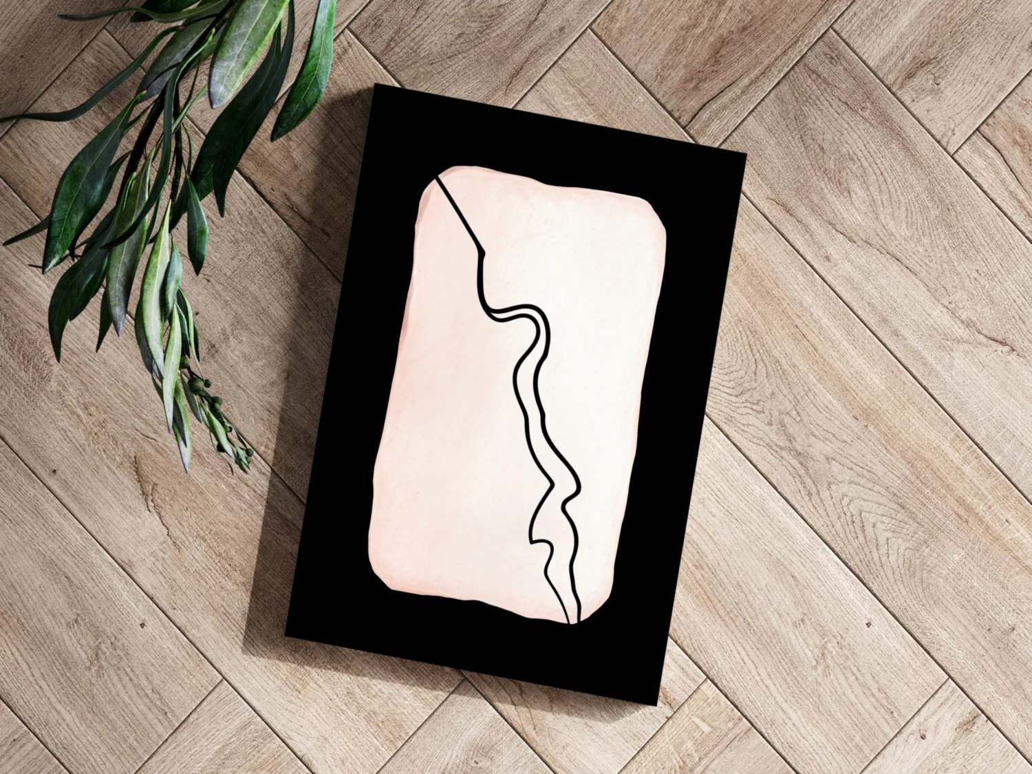 Line Art Shapes V7 Aluminum Print - Image 3