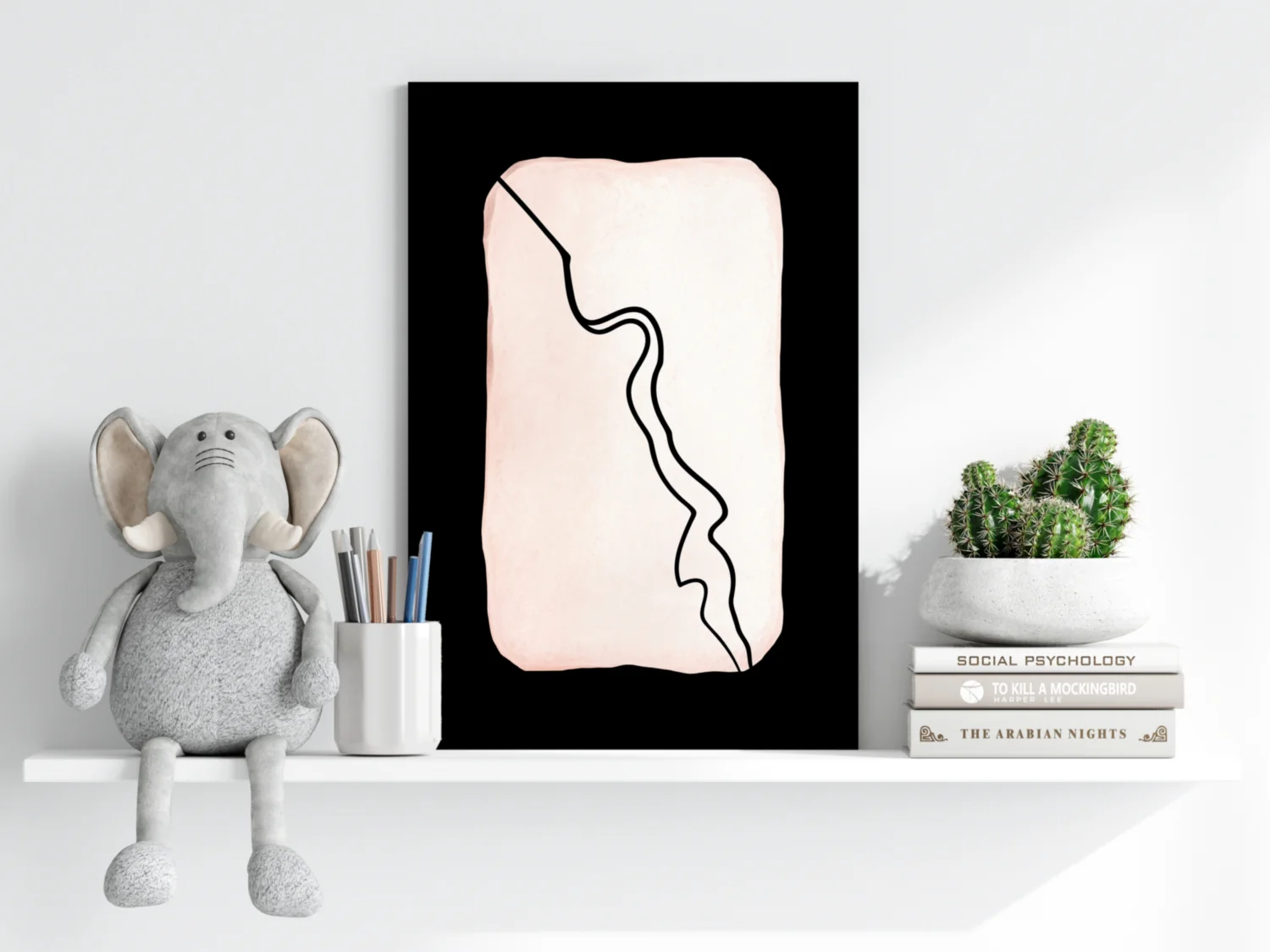 Line Art Shapes V7 Aluminum Print - Image 6