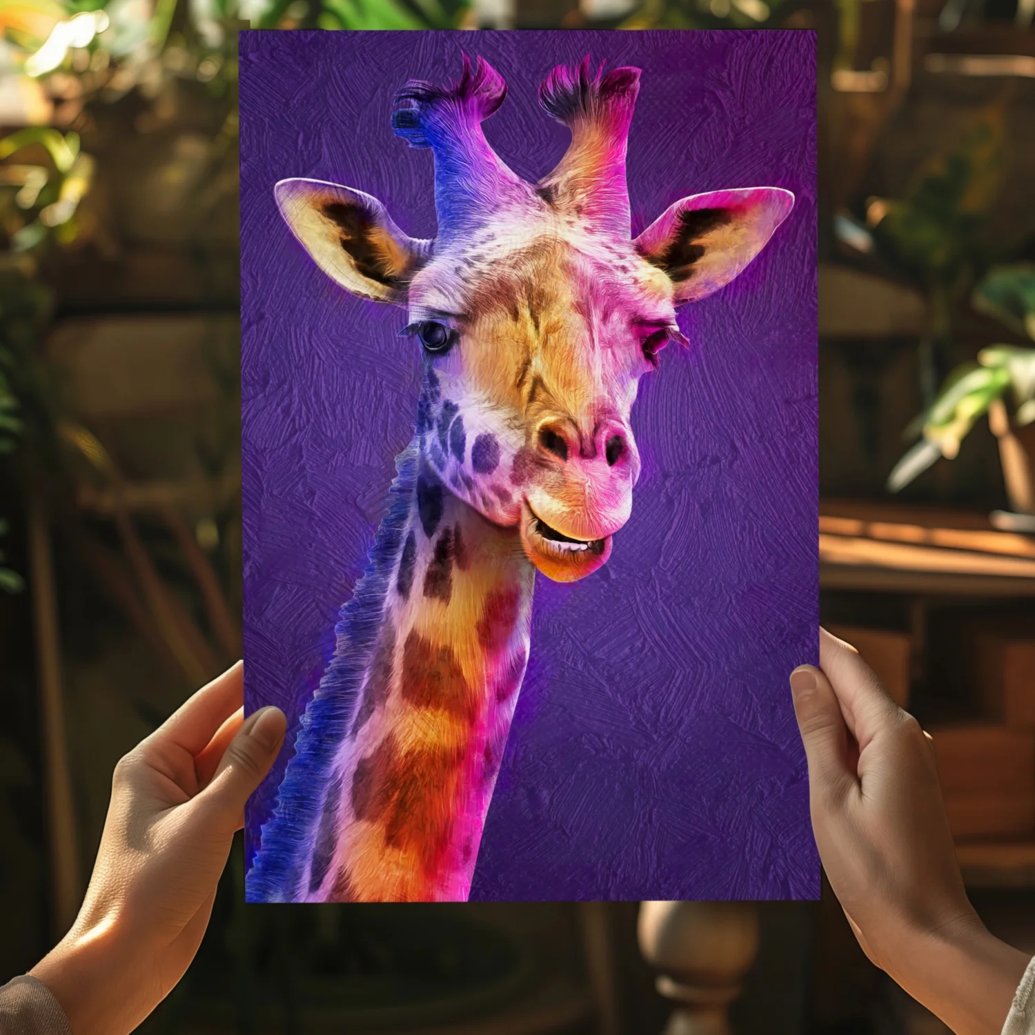 Giraffe Aluminum Print - Image 5
