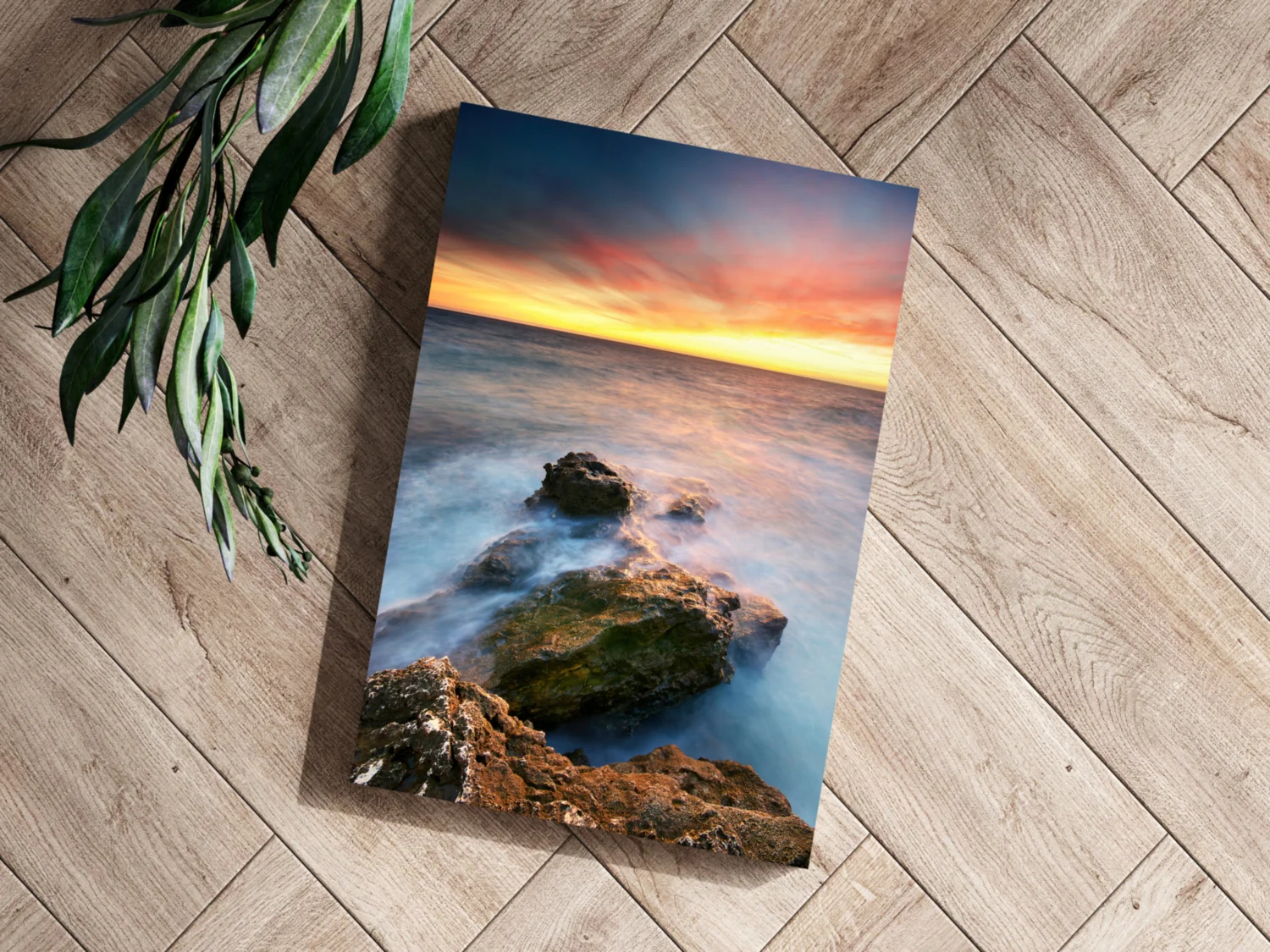 Sunset Lake View Aluminum Print - Image 3