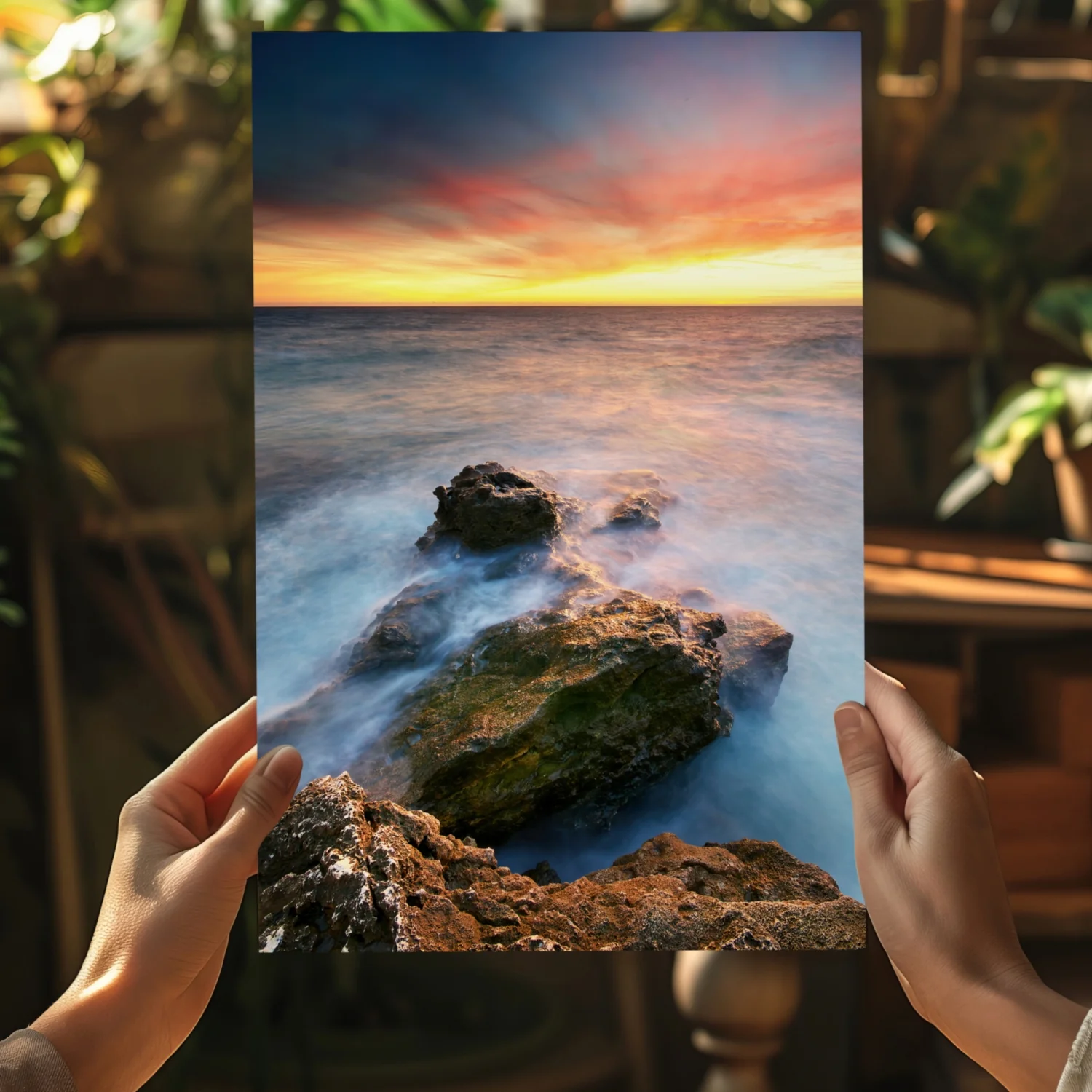 Sunset Lake View Aluminum Print - Image 5