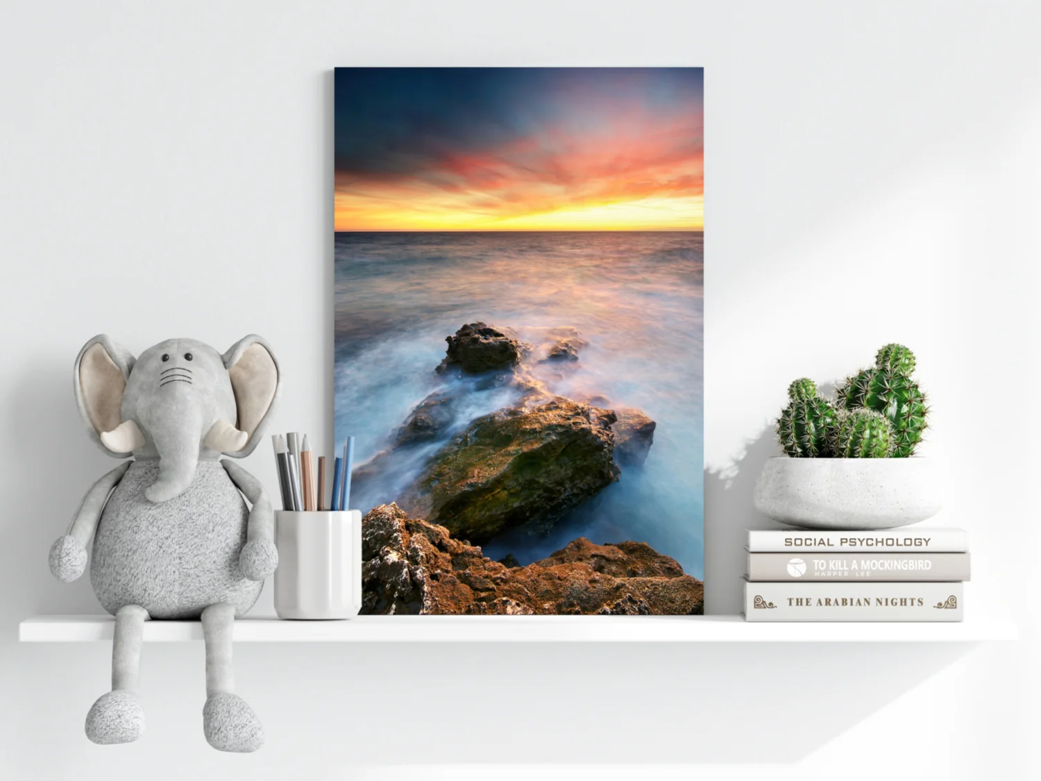 Sunset Lake View Aluminum Print - Image 6